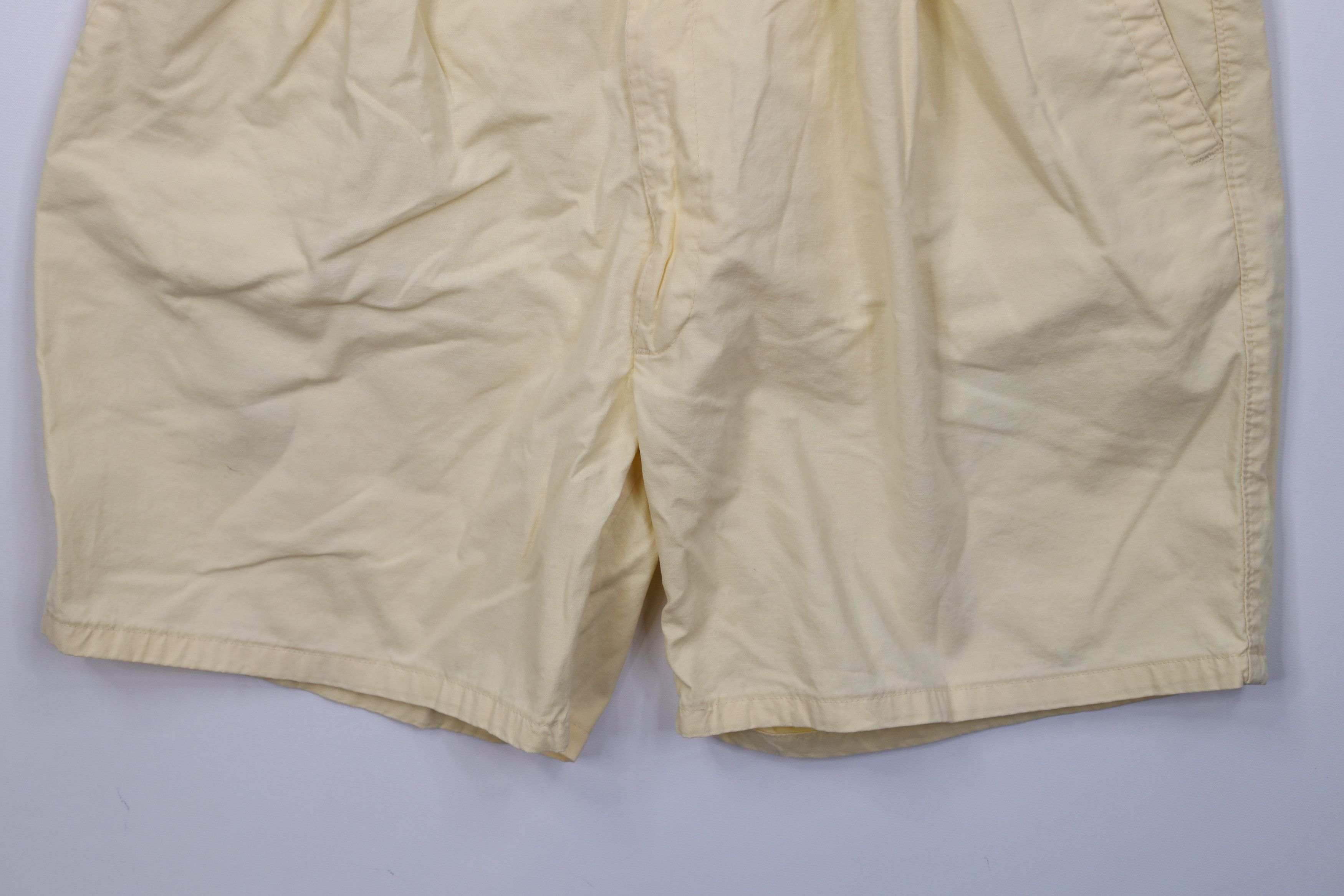 Vintage Vintage 70s Streetwear Above Knee Chino Shorts Yellow Size US 36 / EU 52 - 4 Thumbnail