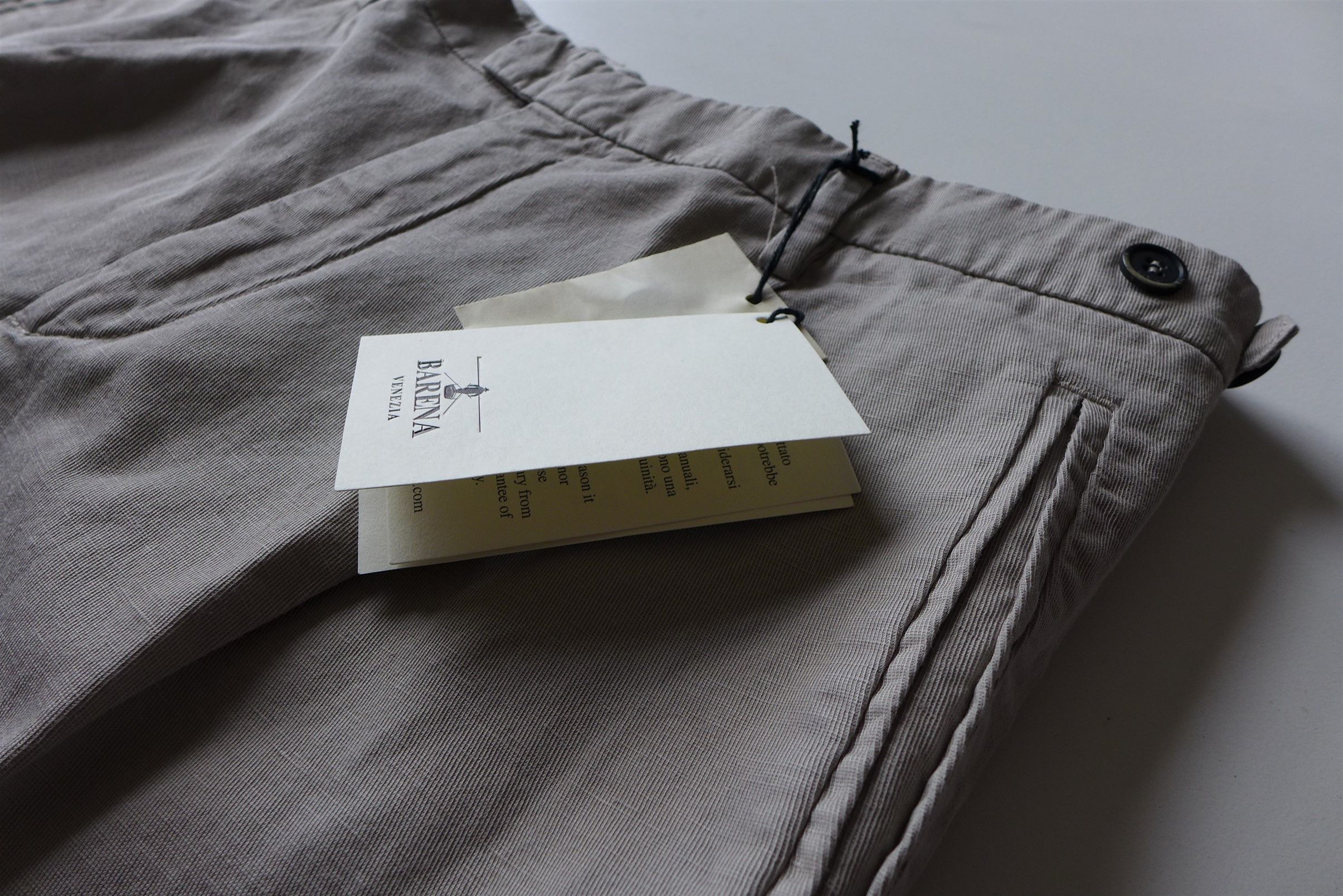 Barena Barena Masco Vignola Trousers -- Perla Cotton-Linen Size US 36 / EU 52 - 7 Thumbnail