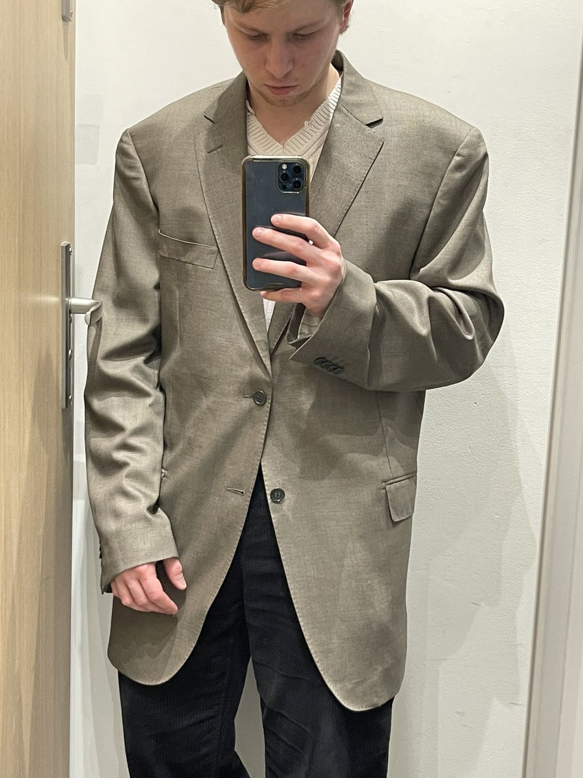 Suitsupply SS10 Suitsupply Grey Wool Casual Blazer Size 50L - 3 Thumbnail