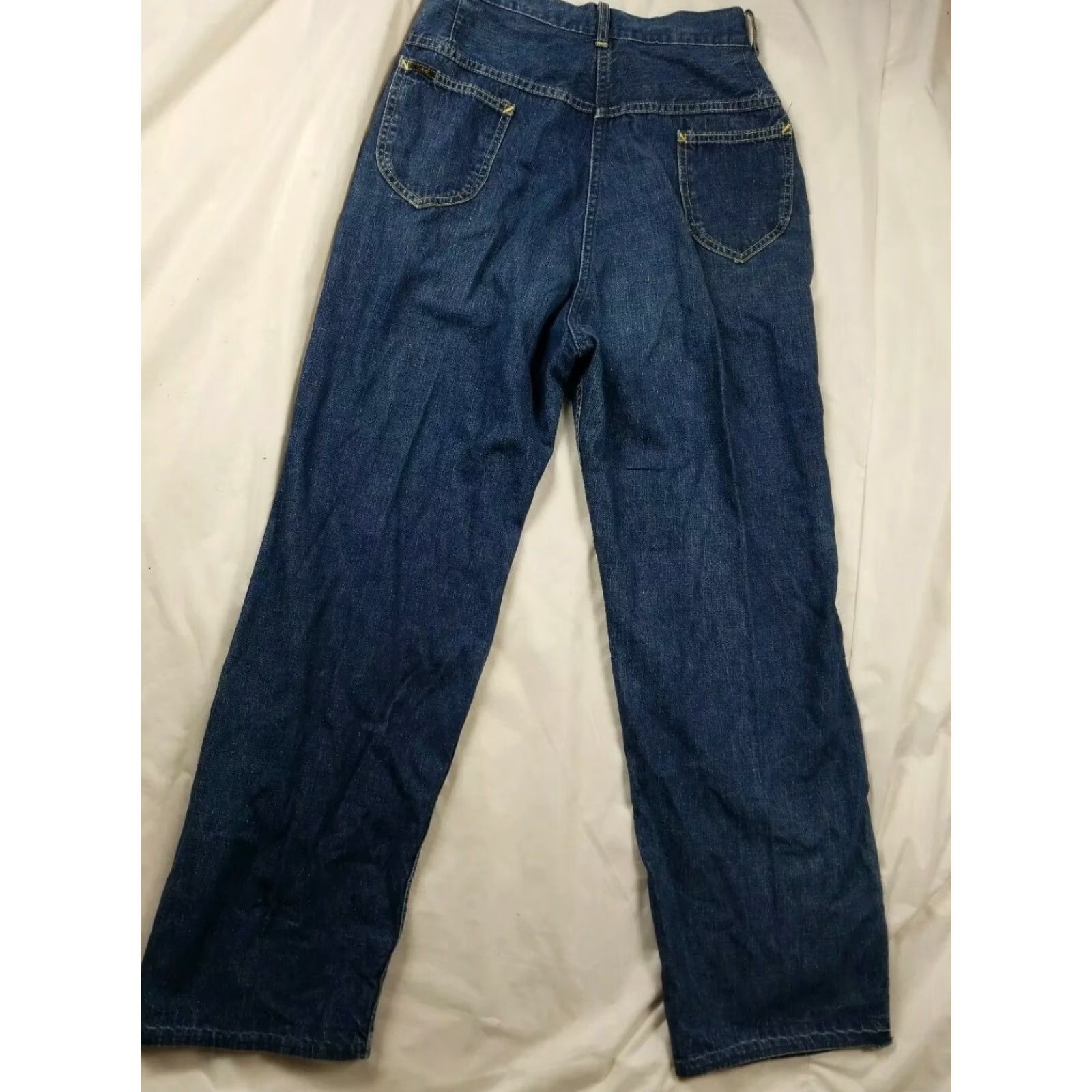 Lee VINTAGE Lee High Waisted Side Zip Jeans 27 x 29 USA Denim Blue 1940s Rockabilly Mens Size US 27 - 5 Thumbnail