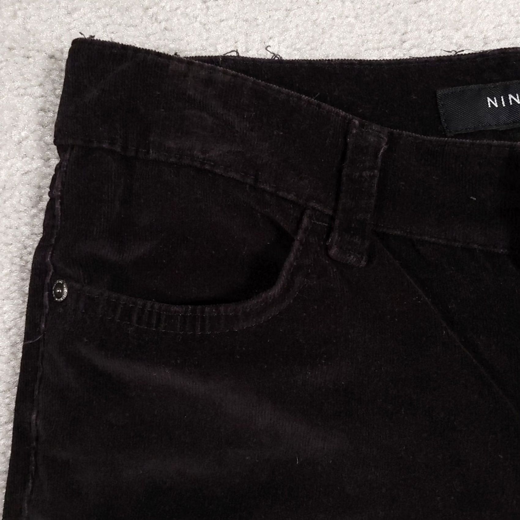 Nine West Nine West Corduroy Pants Jegging Cotton Stretch Straight Leg Women's 6 Black Size 28" / US 6 / IT 42 - 4 Thumbnail