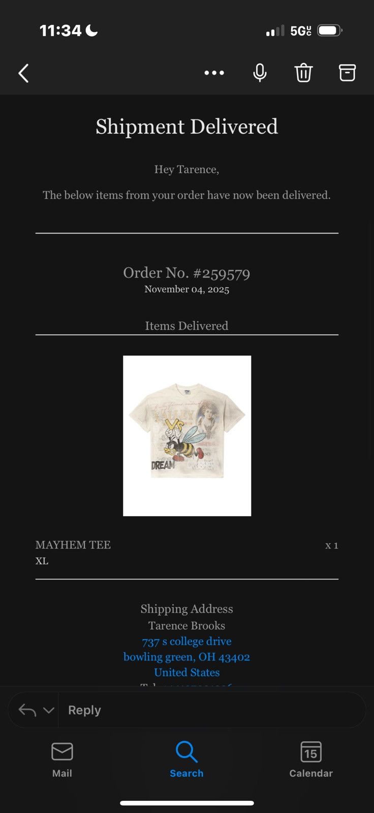 Vale VALE FOREVER MAYHEM TEE Size US XL / EU 56 / 4 - 2 Thumbnail