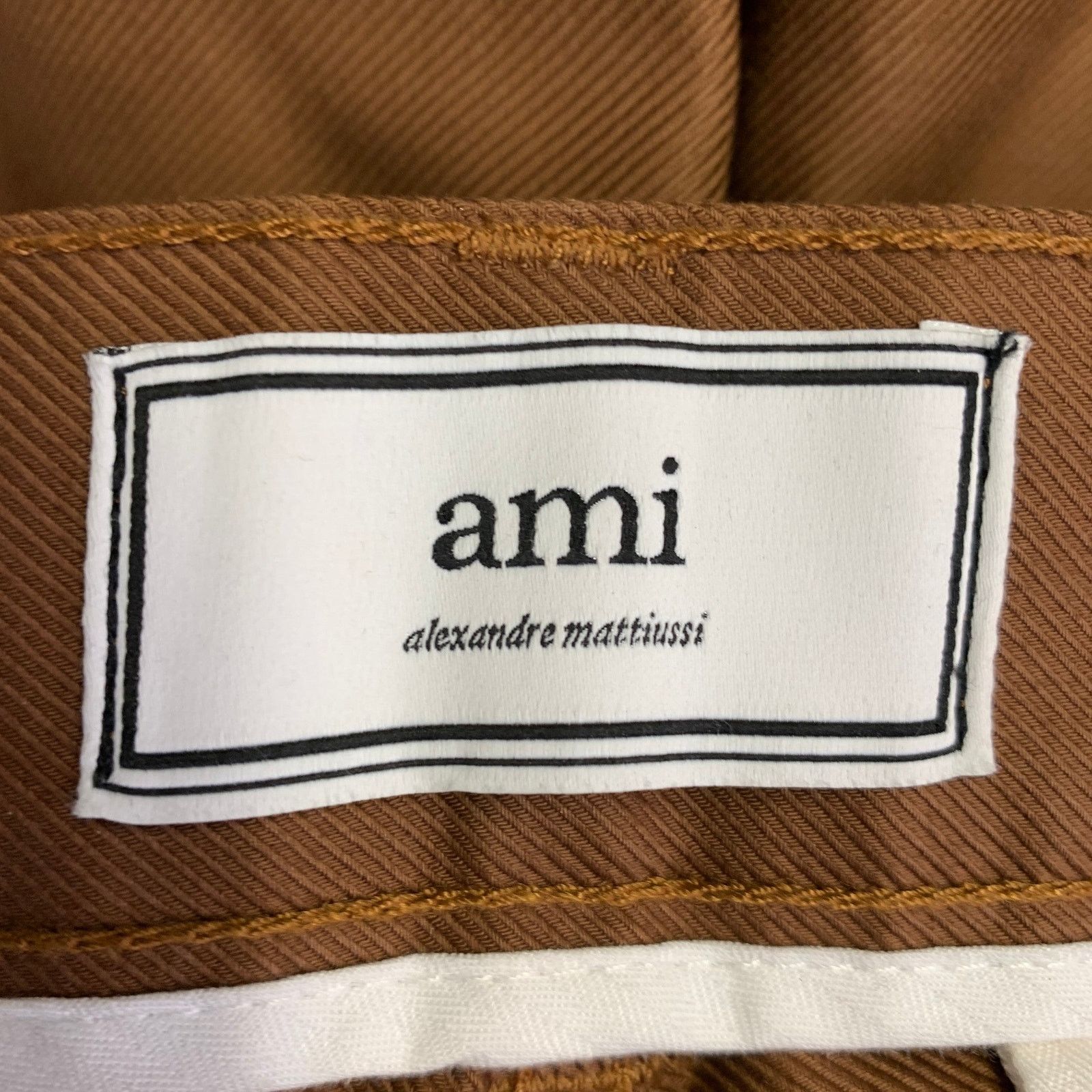 AMI Size M Brown Twill Cotton Tapered Casual Pants Size US 29 - 3 Thumbnail
