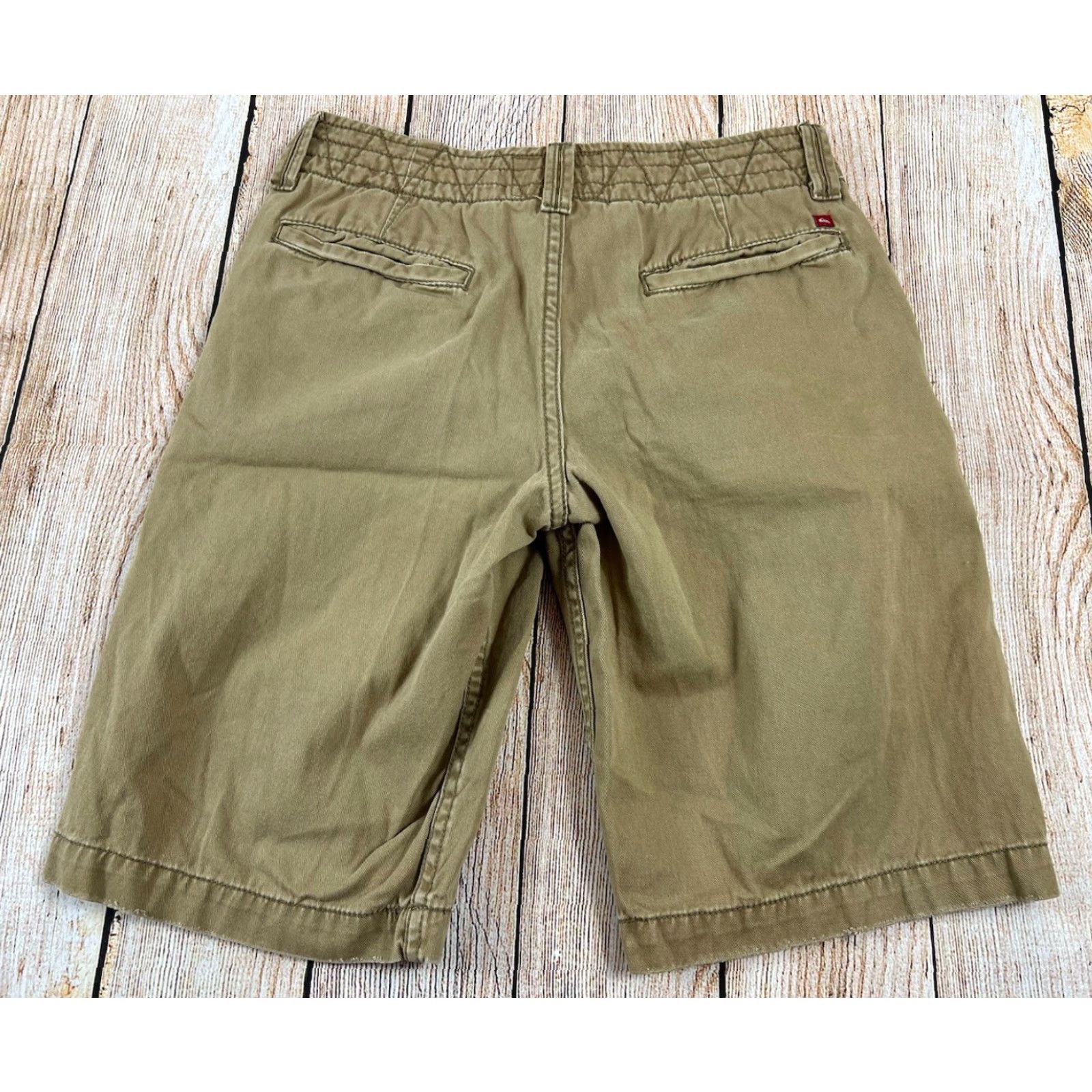 Quiksilver Quiksilver Mens Shorts Flat Front Pockets Chino Brown 28 Casual Cotton Beach Outdoor Size US 28 / EU 44 - 2 Thumbnail