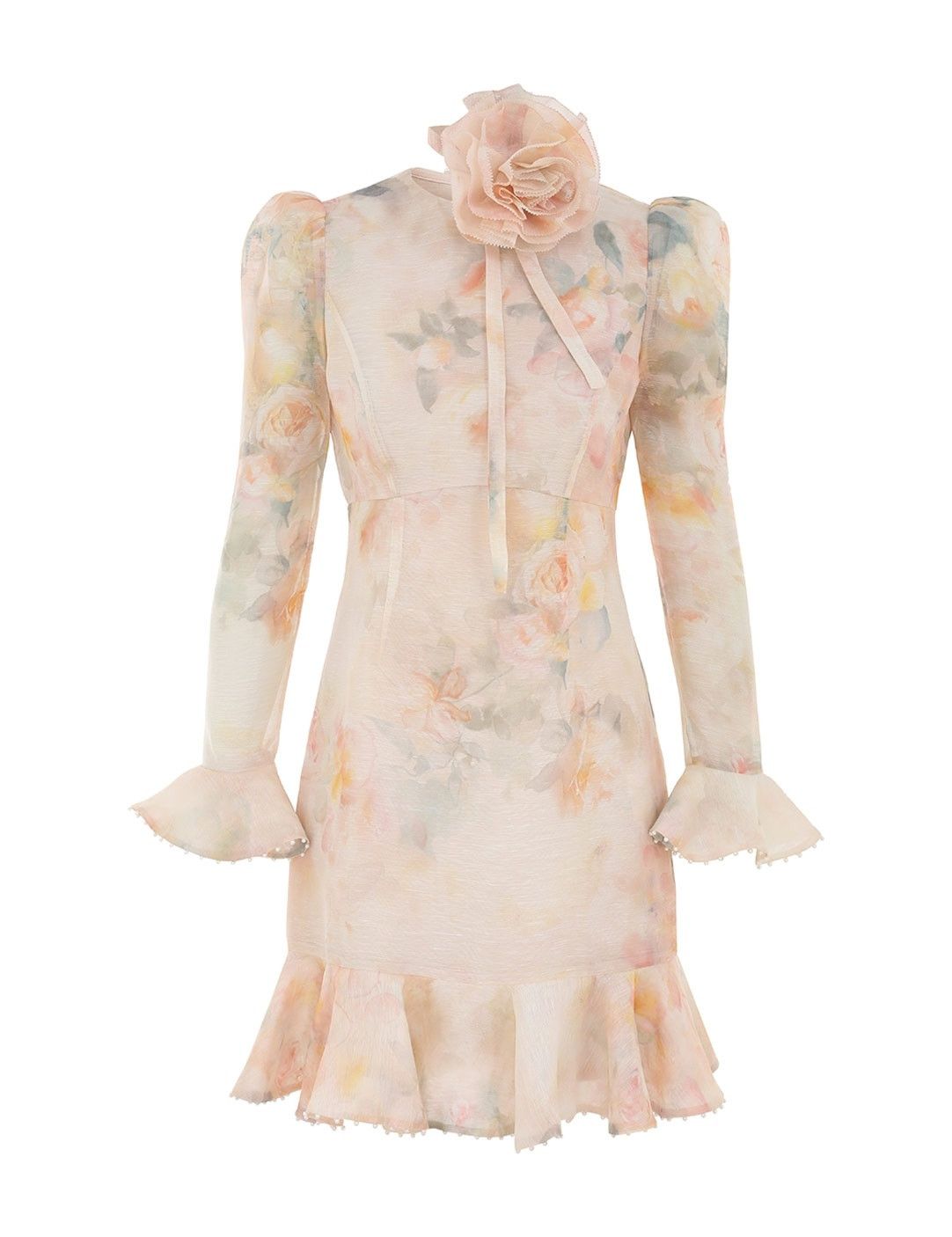 Zimmermann oc11z0226 Crush Flower Mini Dress In Multicolor Size M / US 6-8 / IT 42-44 - 1 Thumbnail