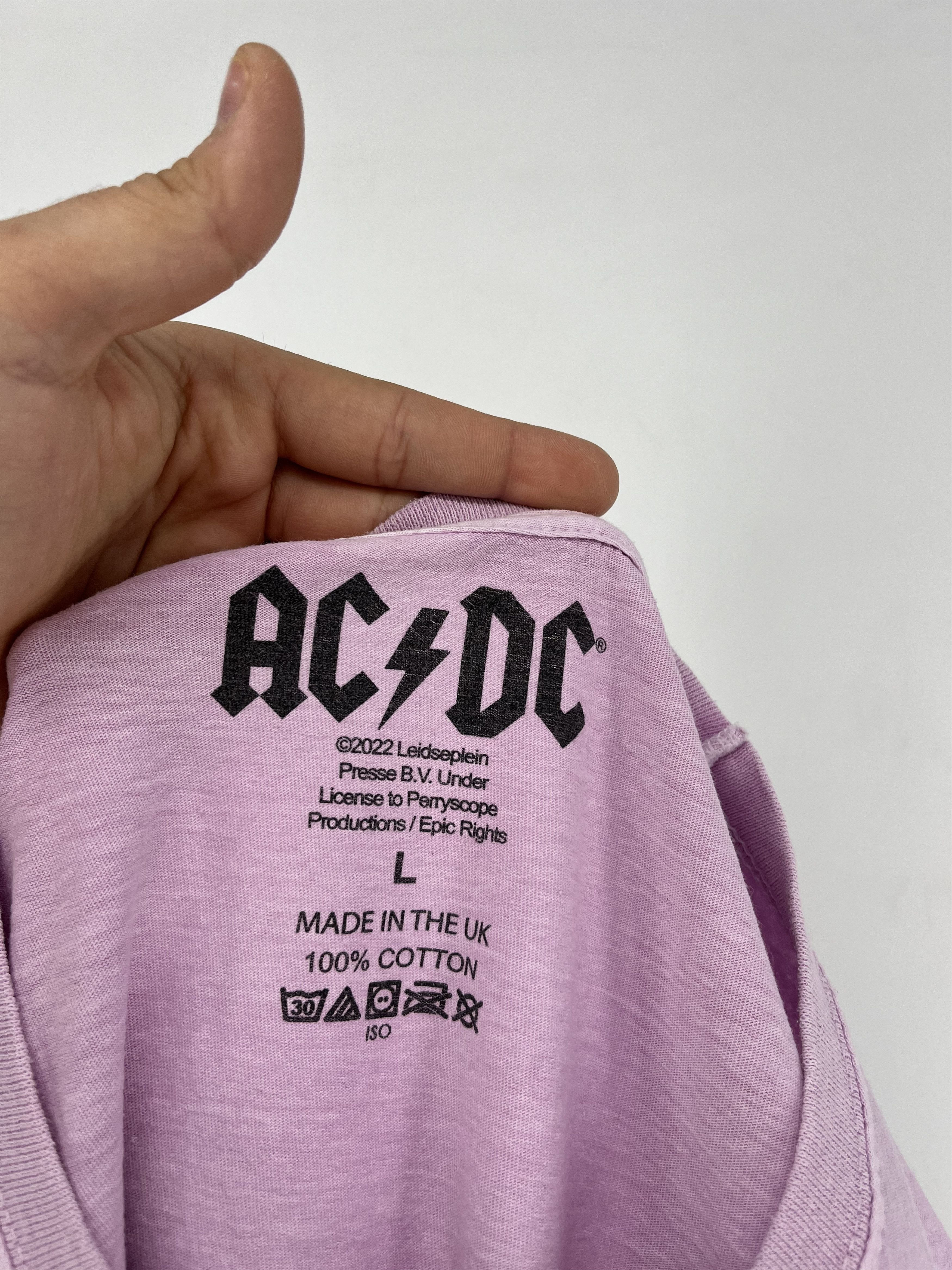 Band Tees Vintage AC/DC Let There Be Rock 1977 Tie Dye T Shirt Size US L / EU 52-54 / 3 - 9 Thumbnail