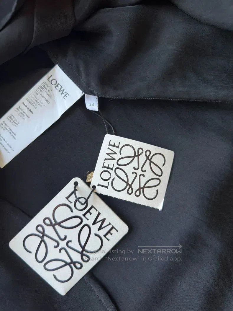 Loewe LOEWE Black Bow Neck Silk Shirt . Size US M / EU 48-50 / 2 - 2 Thumbnail