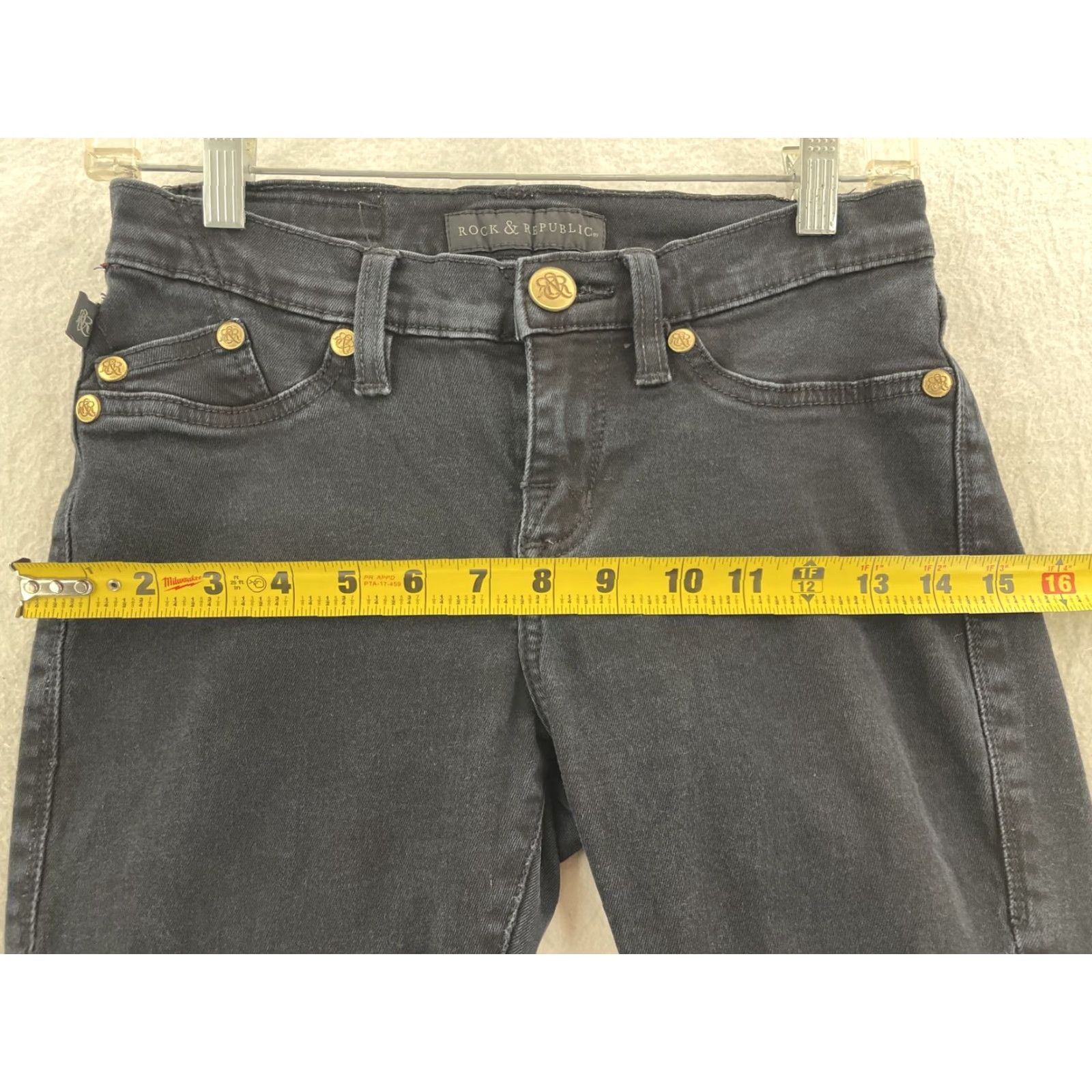 Vintage VINTAGE Rock & Republic Jeans Womens 6 Blue Kashmere Skinny Stretch Dark Blue Denim 80s 90s Slim Womens 6 Jeans Size 28" / US 6 / IT 42 - 5 Thumbnail
