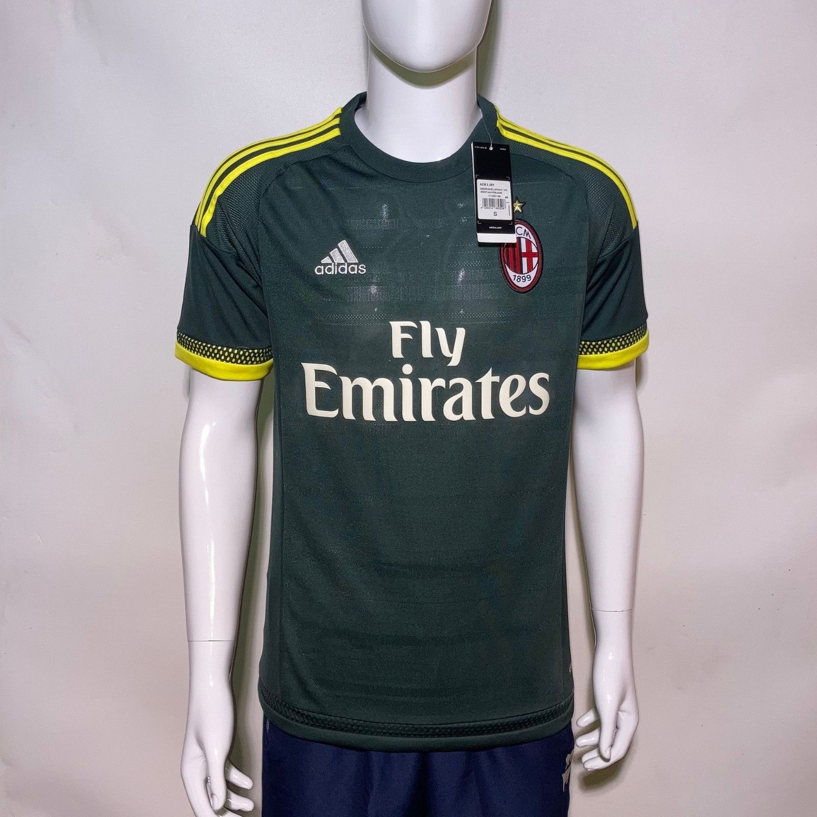 Adidas 2015-16 AC Milan Third Adidas S11862 Size US S / EU 44-46 / 1 - 1 Thumbnail