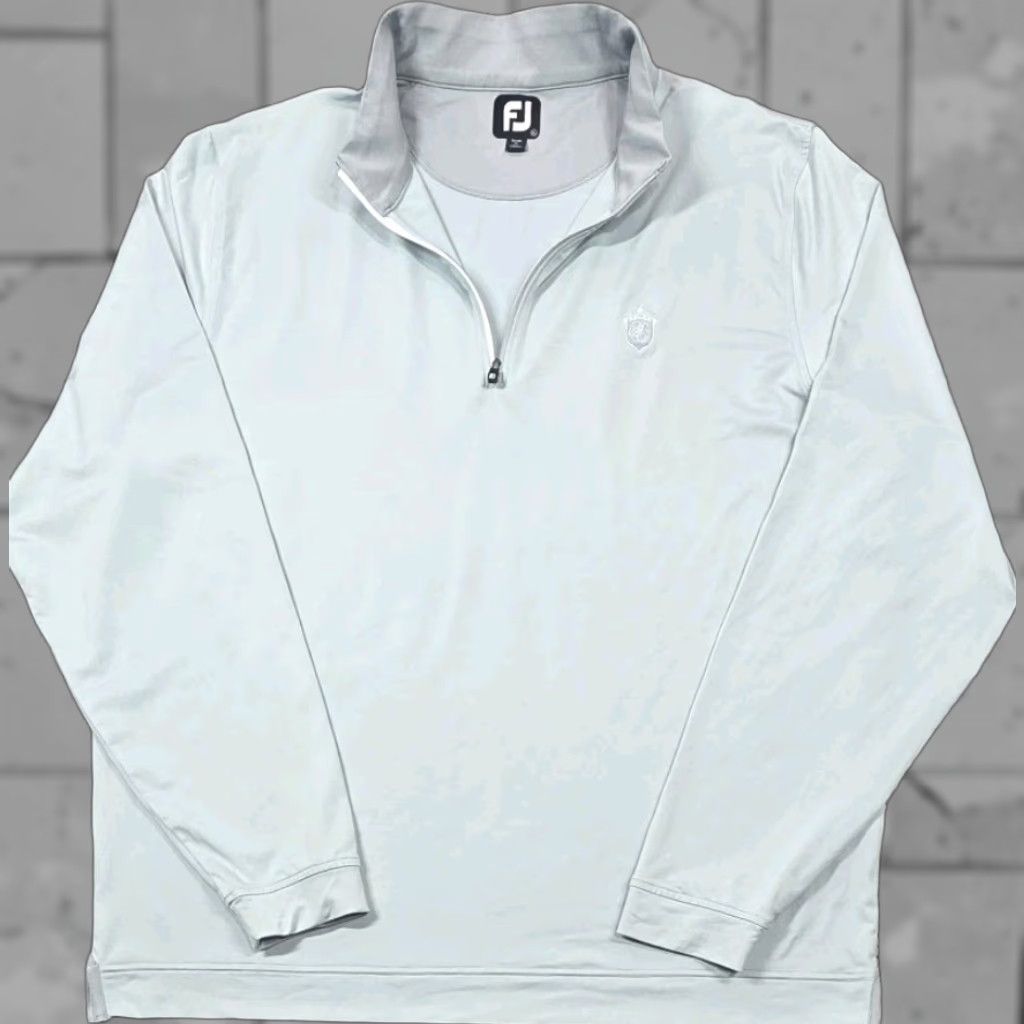 Footjoy FootJoy FJ Golf Men Light Blue Performance XL 1/4 Zip Pullover Governors Club NC Shirt Adult XL Blue 90s Sports Mens Size US XL / EU 56 / 4 - 1 Thumbnail