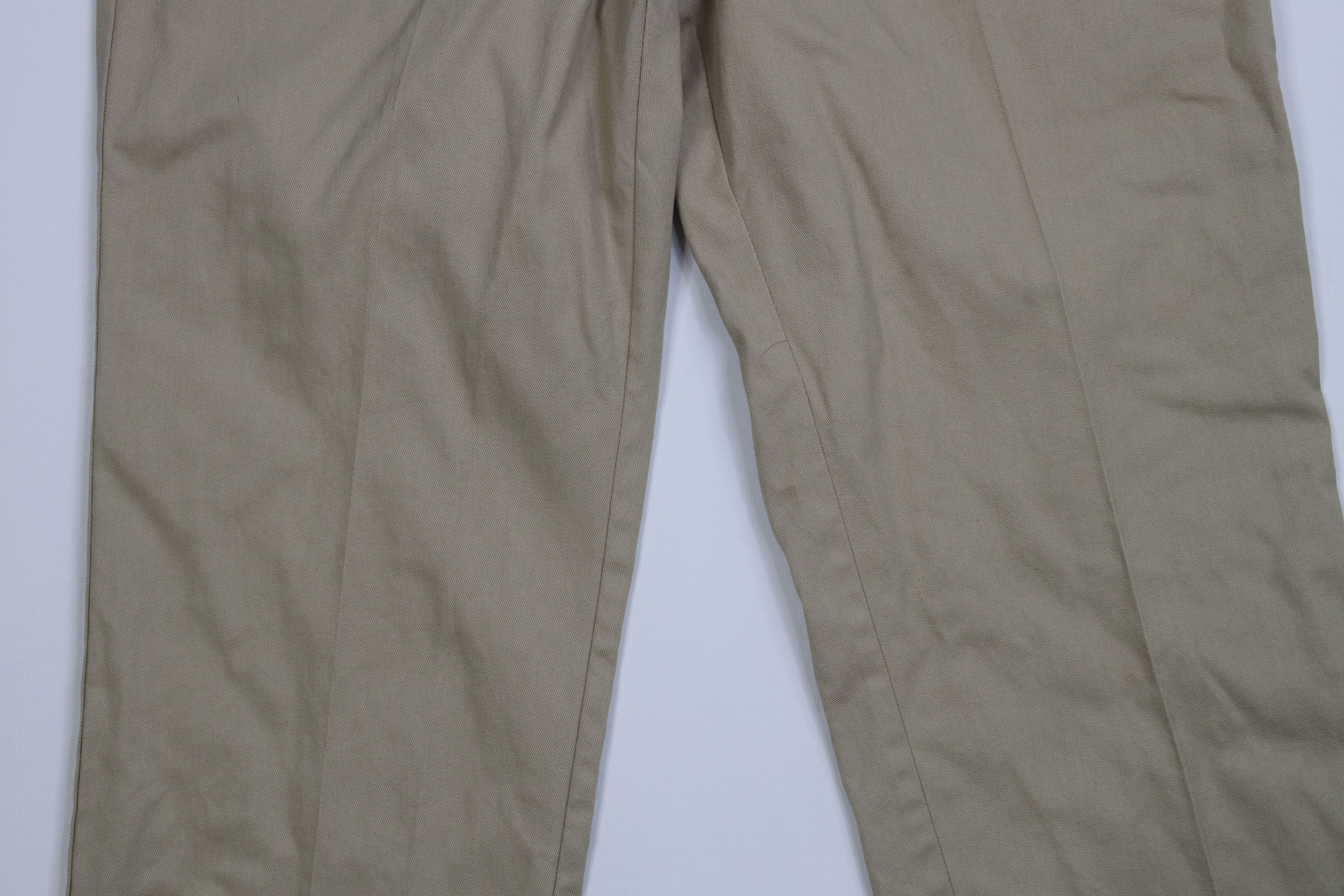 Vintage Vintage 70s Streetwear Wide Leg Chino Pants Beige Khaki Size US 34 / EU 50 - 3 Thumbnail
