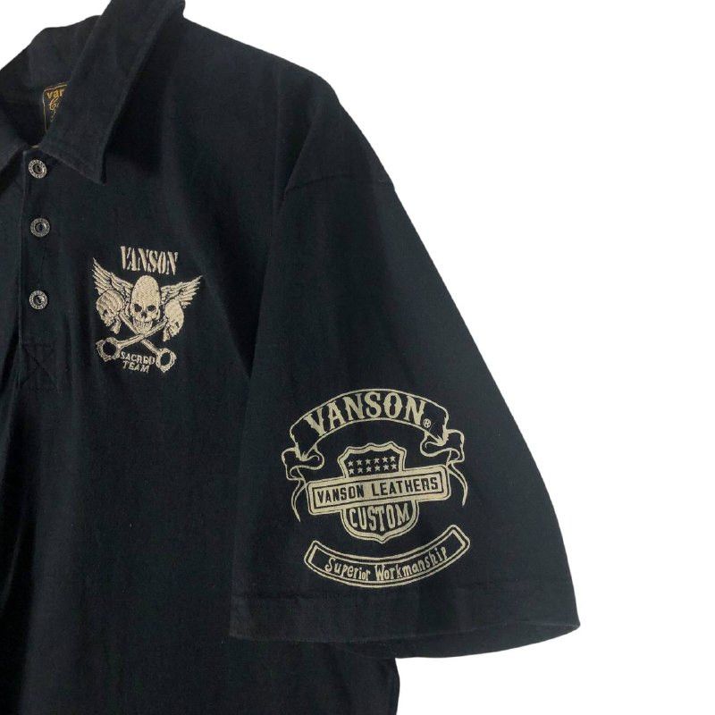 Vanson Leathers × Vintage Vintage Vanson Motorcycles Polo Shirt Big Embroidered Logo Size US XXL / EU 58 / 5 - 8 Thumbnail