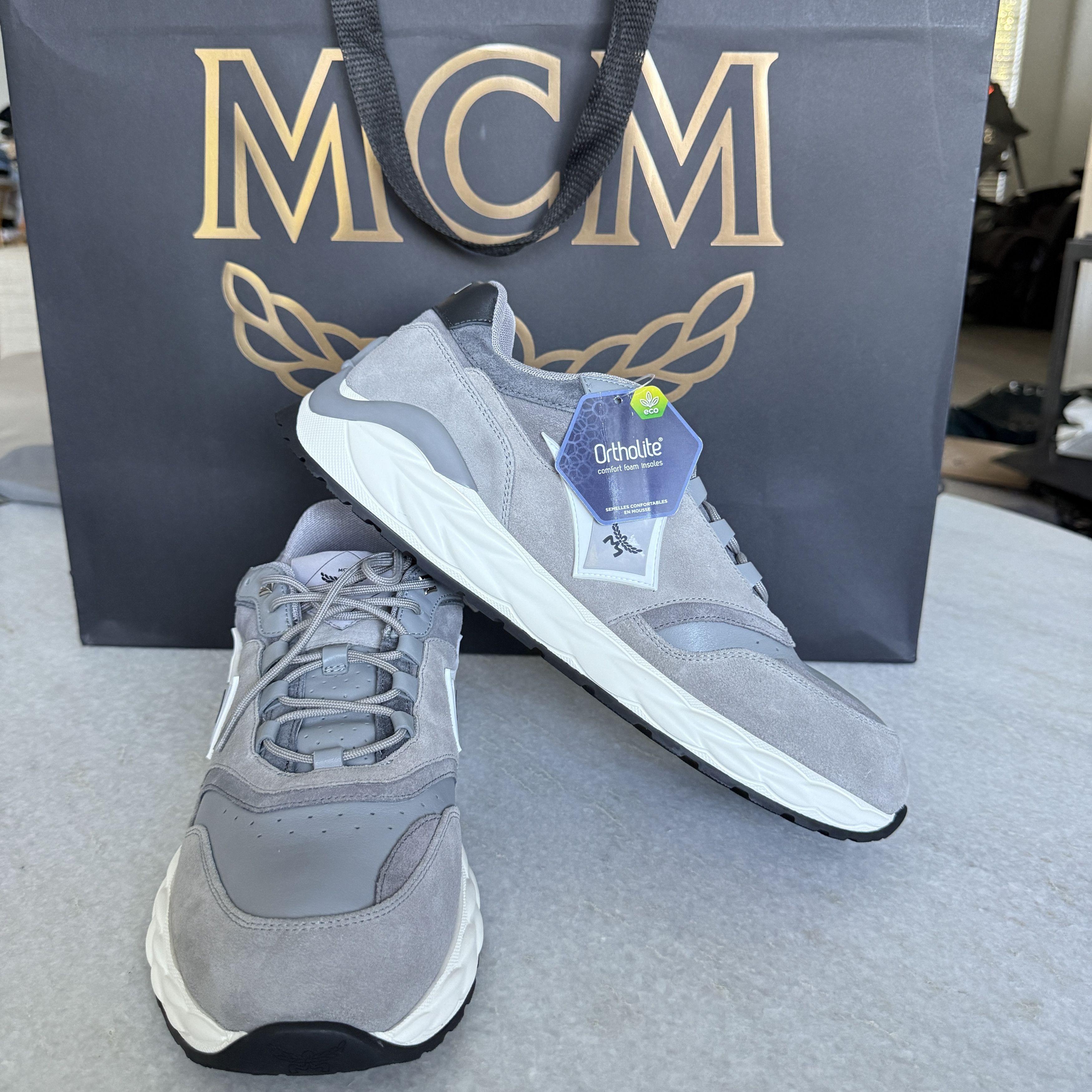 MCM MCM Skywander Low Top Sneakers Men's Ice Gray, Sz 44 Size US 11 / EU 44 - 8 Thumbnail