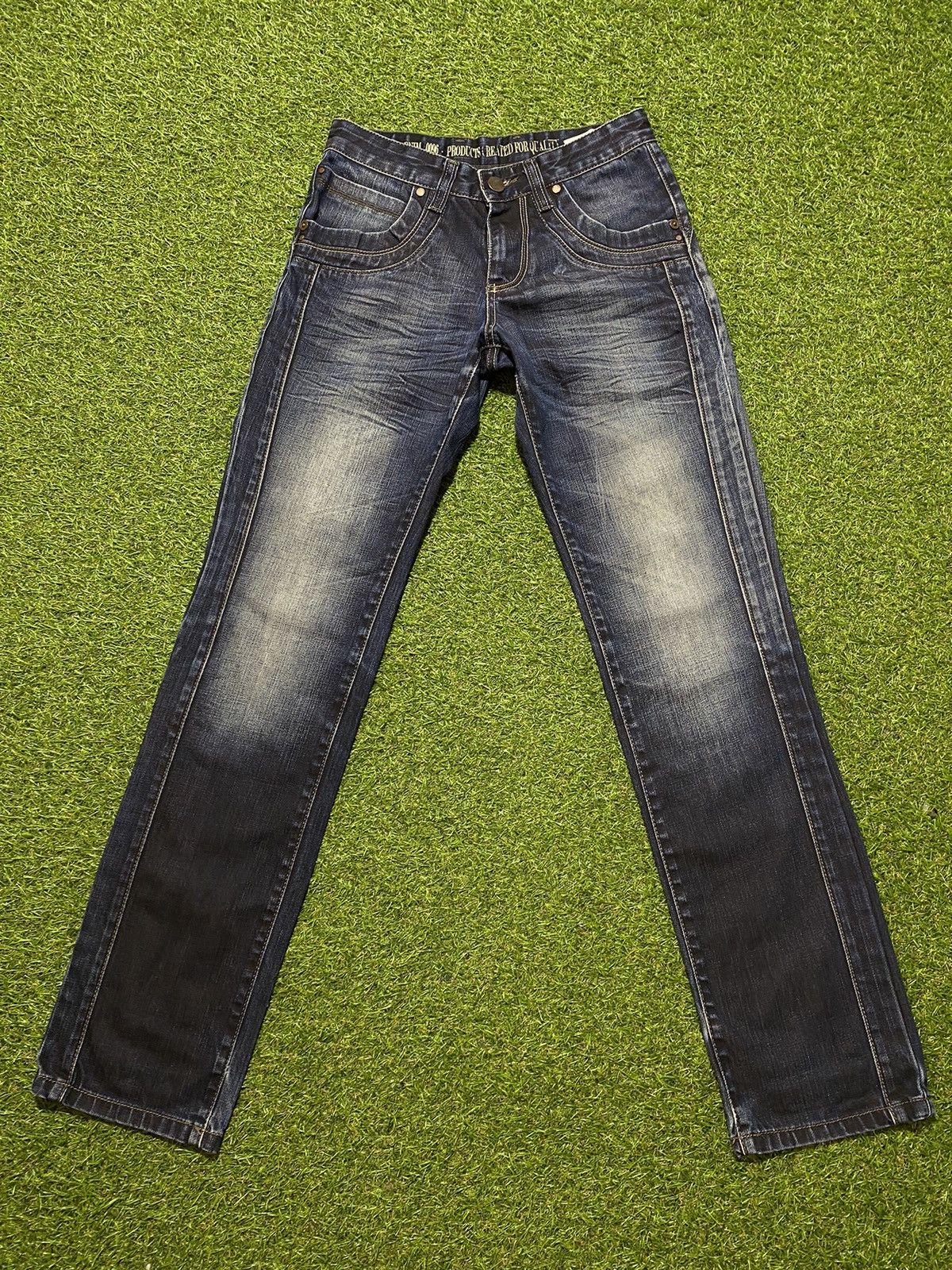 Japanese Brand Vintage 90s Japanese jeans faded streetwear style size 29 Size US 29 - 3 Thumbnail