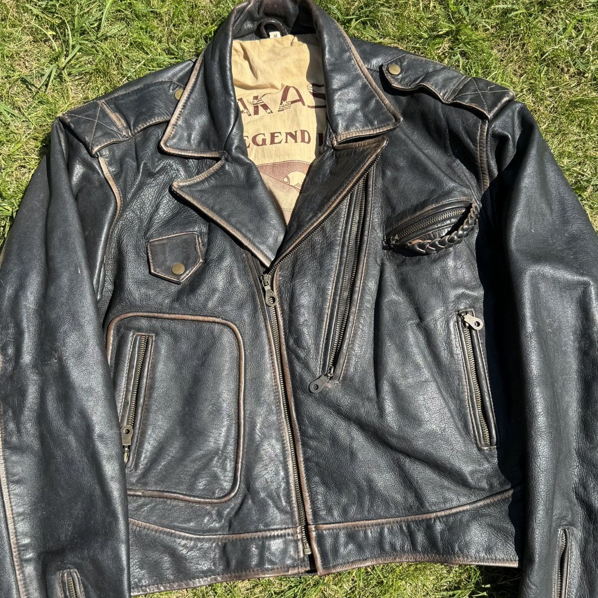 Vintage Vintage 90s US Force biker leather jacket Size US M / EU 48-50 / 2 - 6 Thumbnail