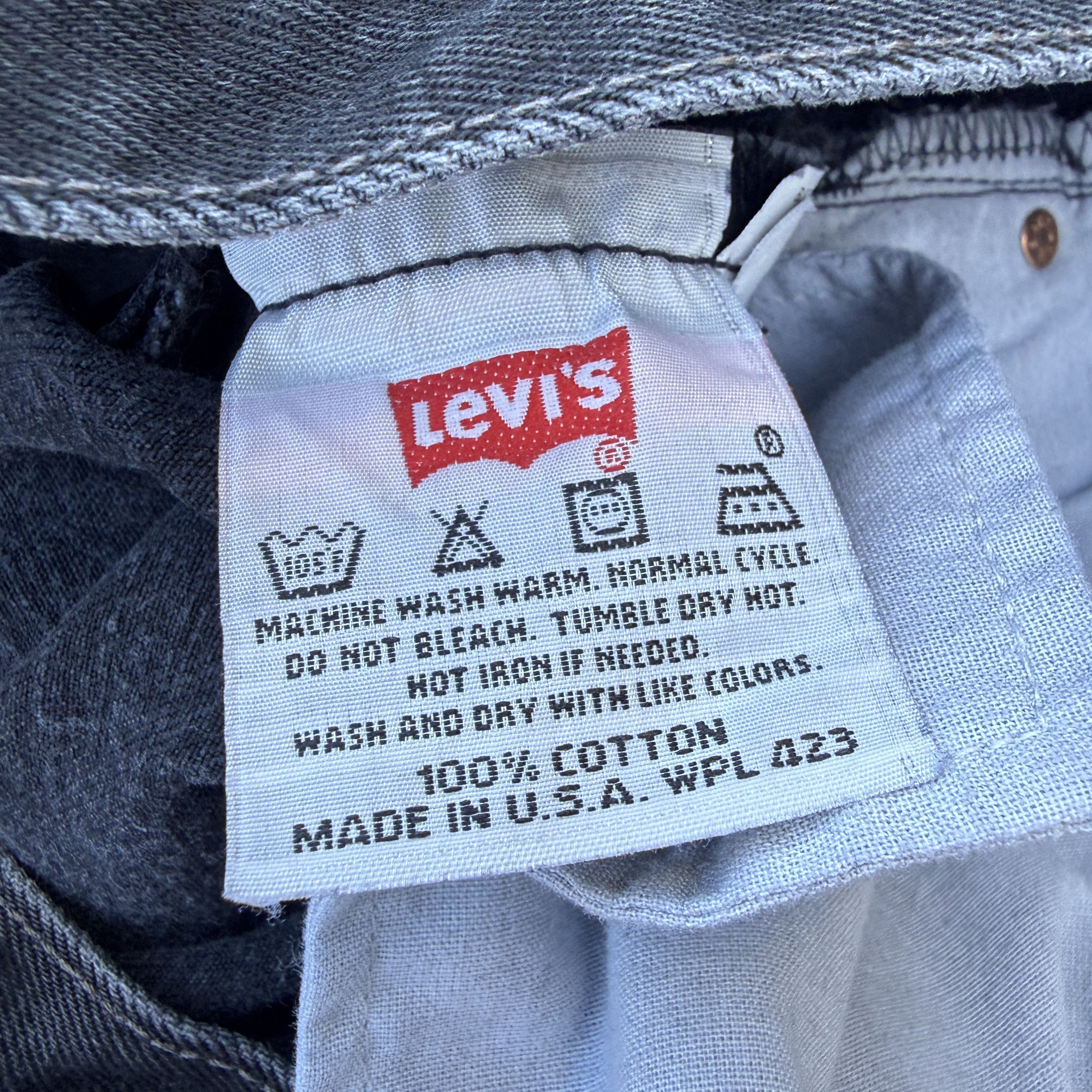 Levi's Vintage Levi's Black Denim Button Fly Jeans 501 Made USA 90s Size US 34 / EU 50 - 5 Thumbnail