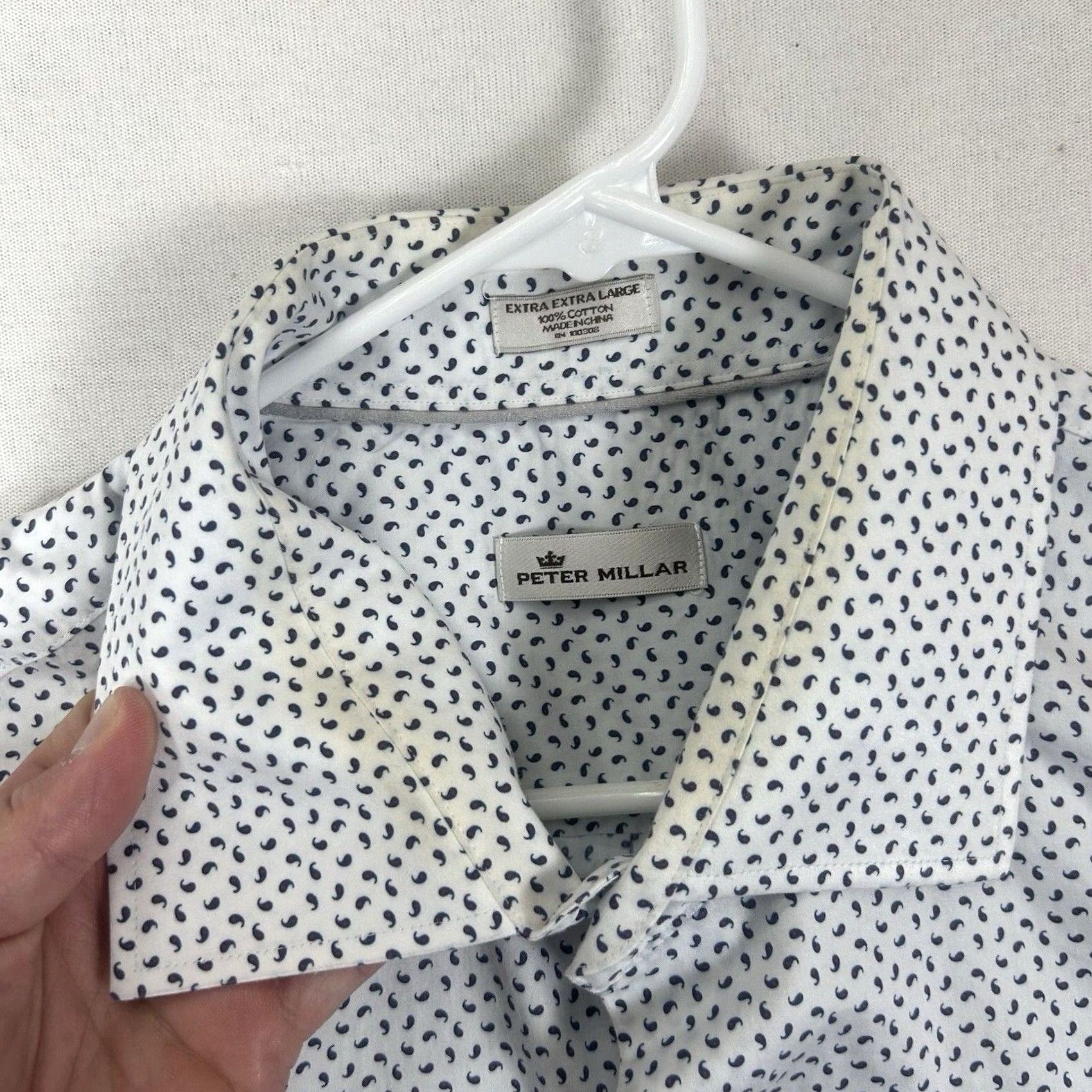 Peter Millar VINTAGE Peter Millar Long Sleeve Paisley Button-Up Shirt Mens 2XL Blue Casual Mens Size US XXL / EU 58 / 5 - 2 Thumbnail