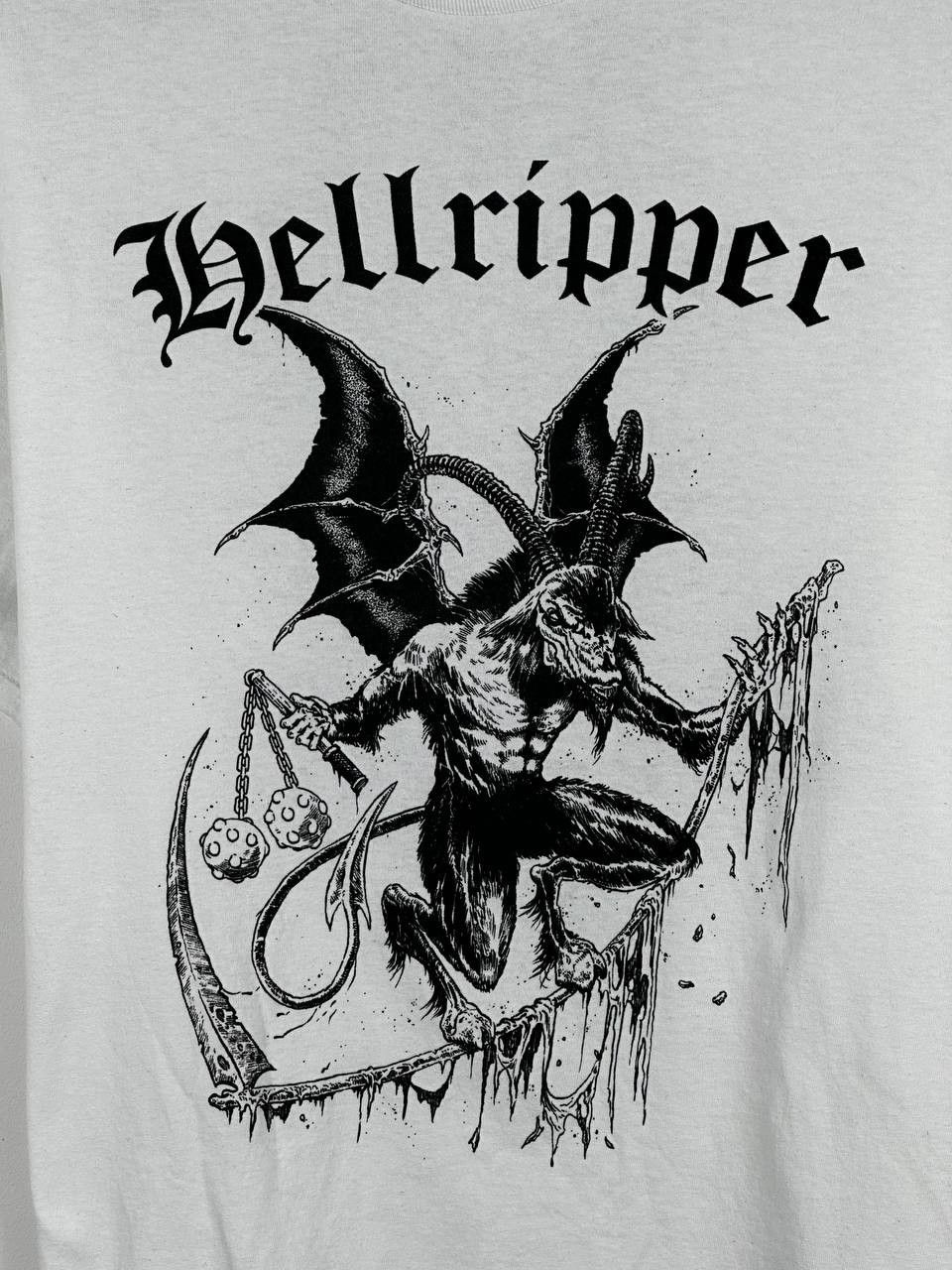 Band Tees Hellripper White Hardcore Metal Band T Shirt Size US XXL / EU 58 / 5 - 4 Thumbnail