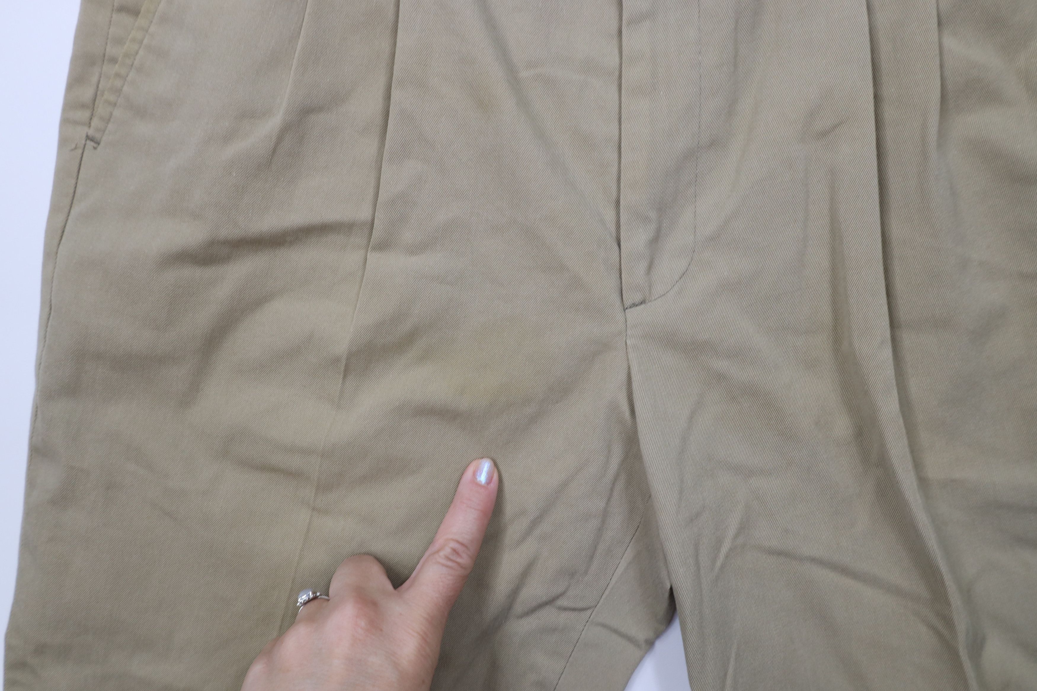 Levi's Vintage 70s Levis Flared Wide Leg Chino Pants Beige Khaki Size US 34 / EU 50 - 5 Thumbnail