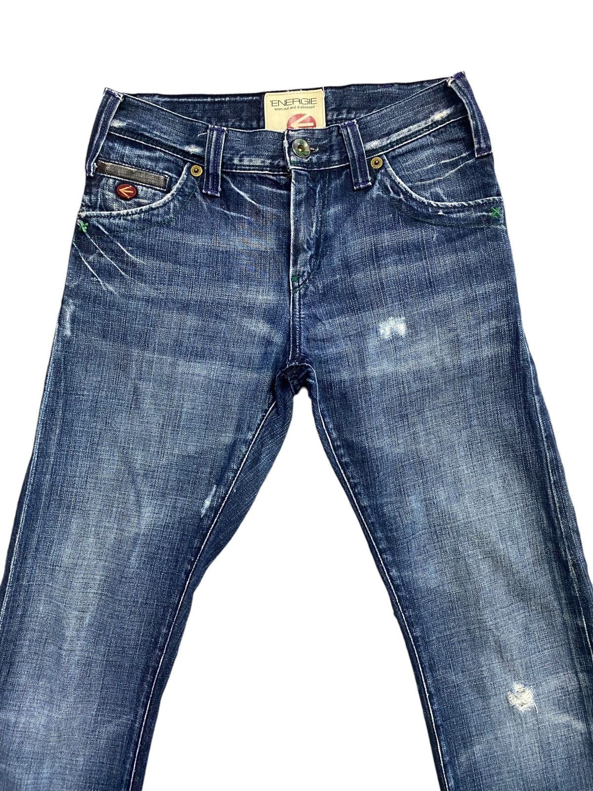 Energie × If Six Was Nine × Le Grande Bleu (L.G.B.) Vintage Energie Distress Jeans Size US 28 / EU 44 - 4 Thumbnail