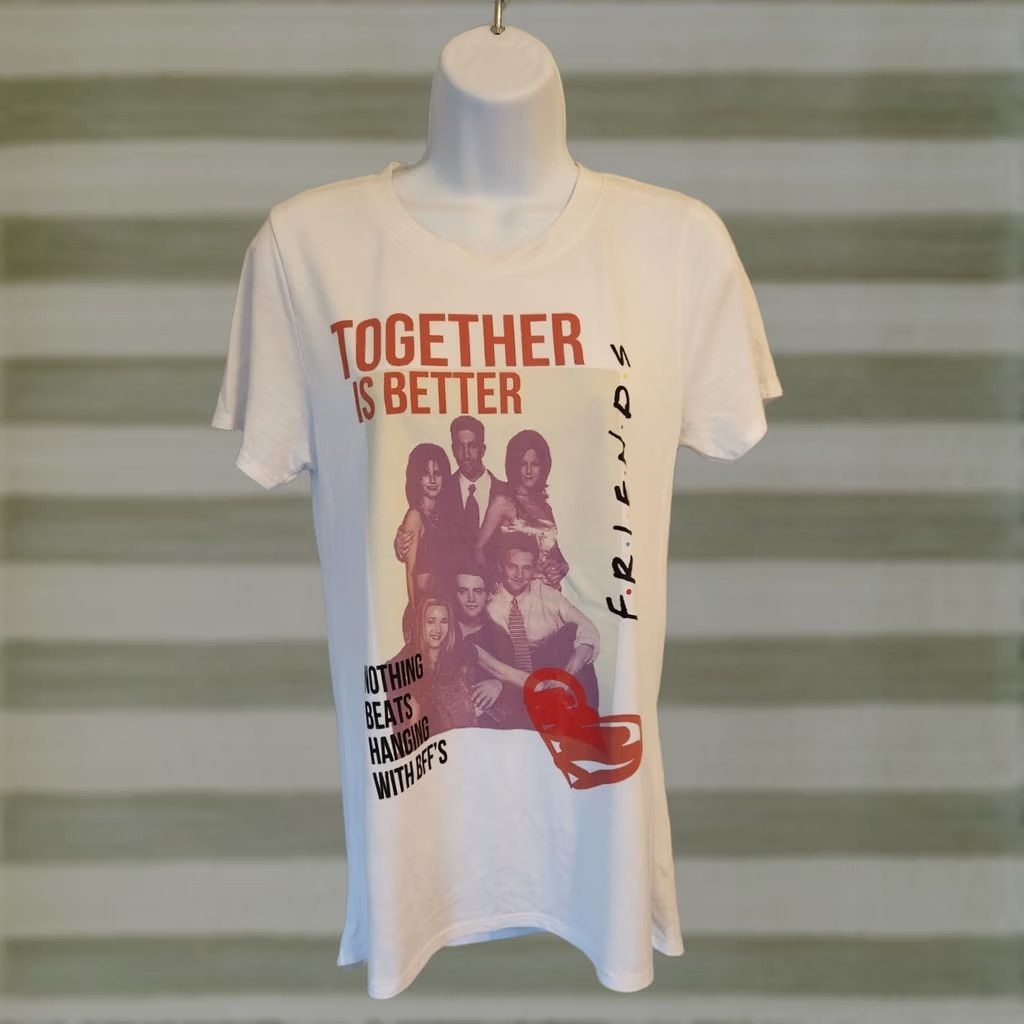Vintage Friends TV Show Together Is Better Shirt Womens Medium White T Size M / US 6-8 / IT 42-44 - 1 Thumbnail