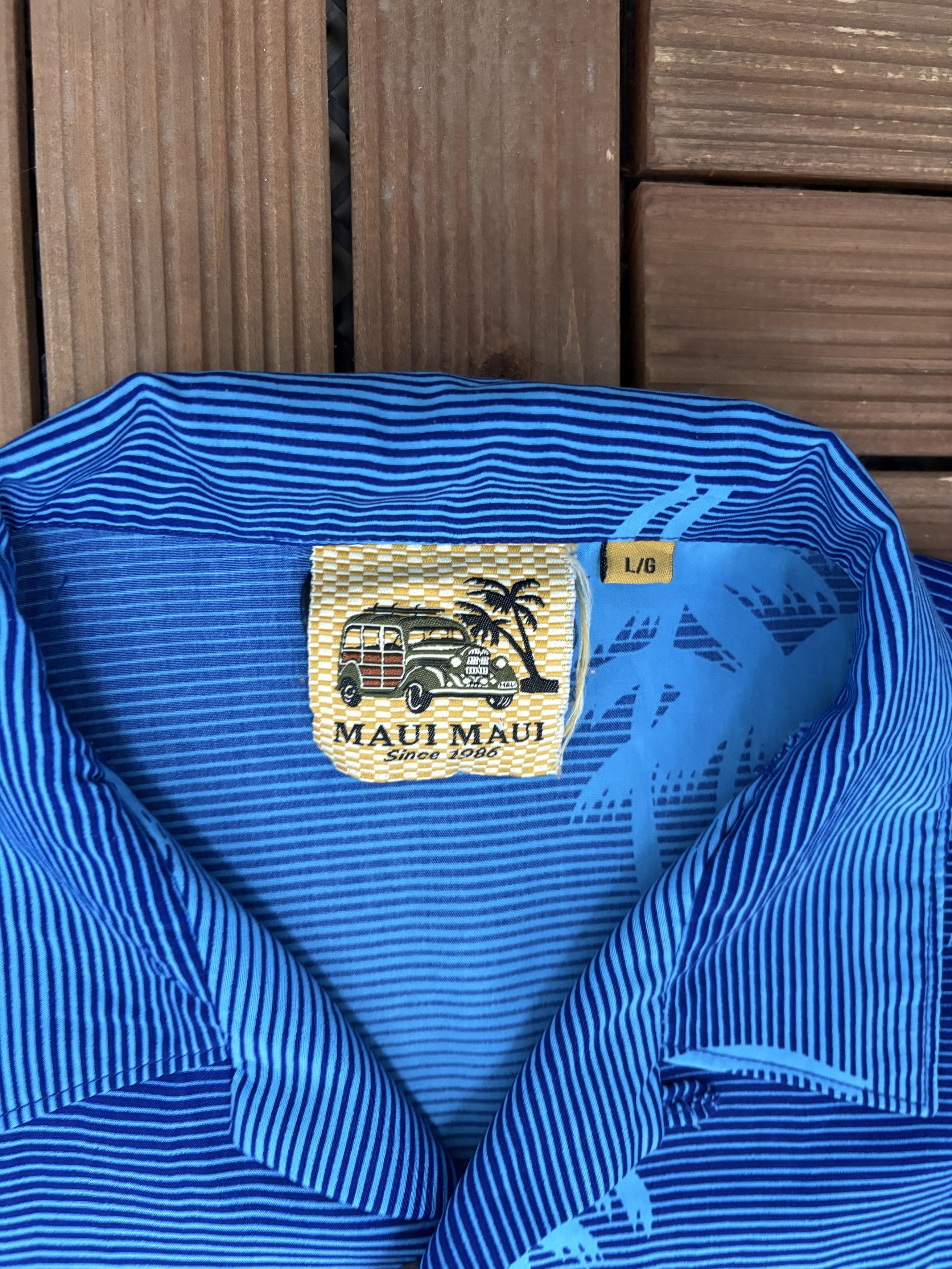 Vintage Maui Maui Palm Trees Vintage Hawaiian Button Down Shirt Size US L / EU 52-54 / 3 - 4 Thumbnail