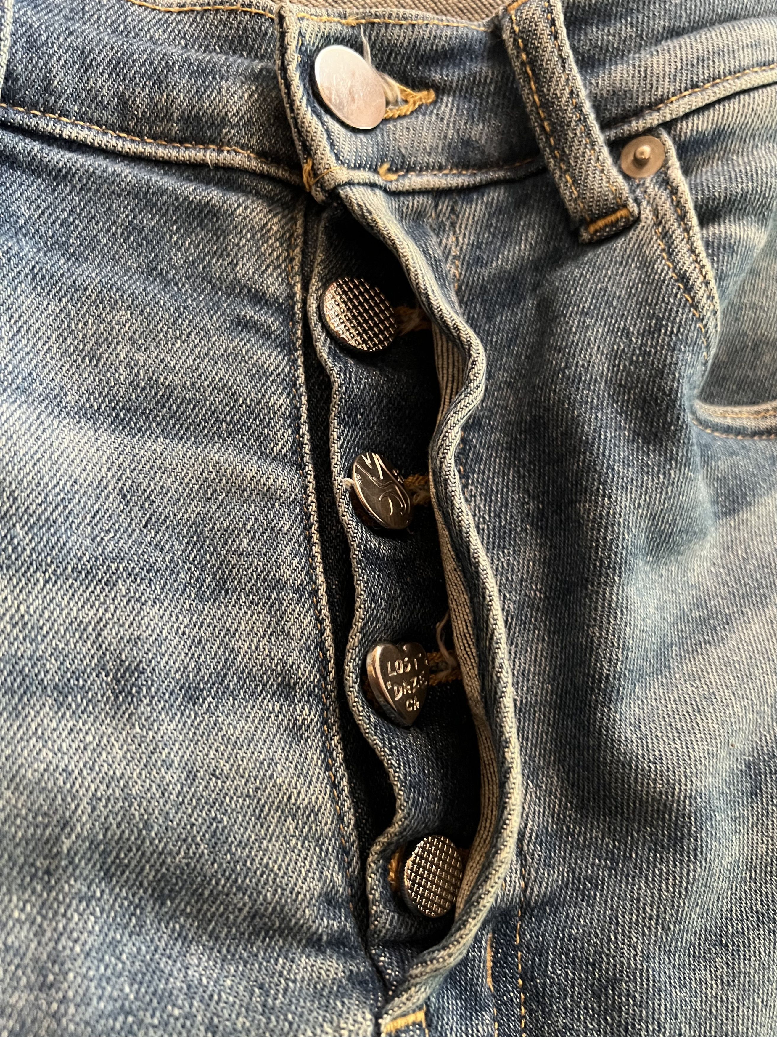 Lost Daze Lost Daze Skull Embroidered Denim Jeans Size US 32 / EU 48 - 6 Thumbnail