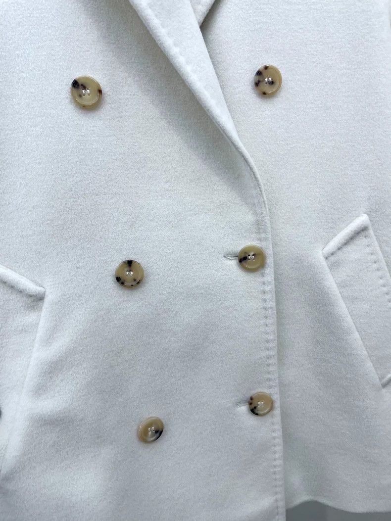 Max Mara Max Mara Off-white double-breasted wool coat Size S / US 4 / IT 40 - 3 Thumbnail