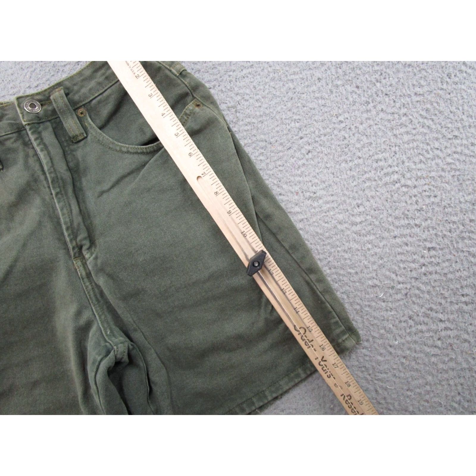 Vintage VINTAGE Union Bay Womens Green Denim Jean Shorts Junior Size 5 Skater Pockets Summer 90s Womens Size 27" / US 4 / IT 40 - 5 Thumbnail