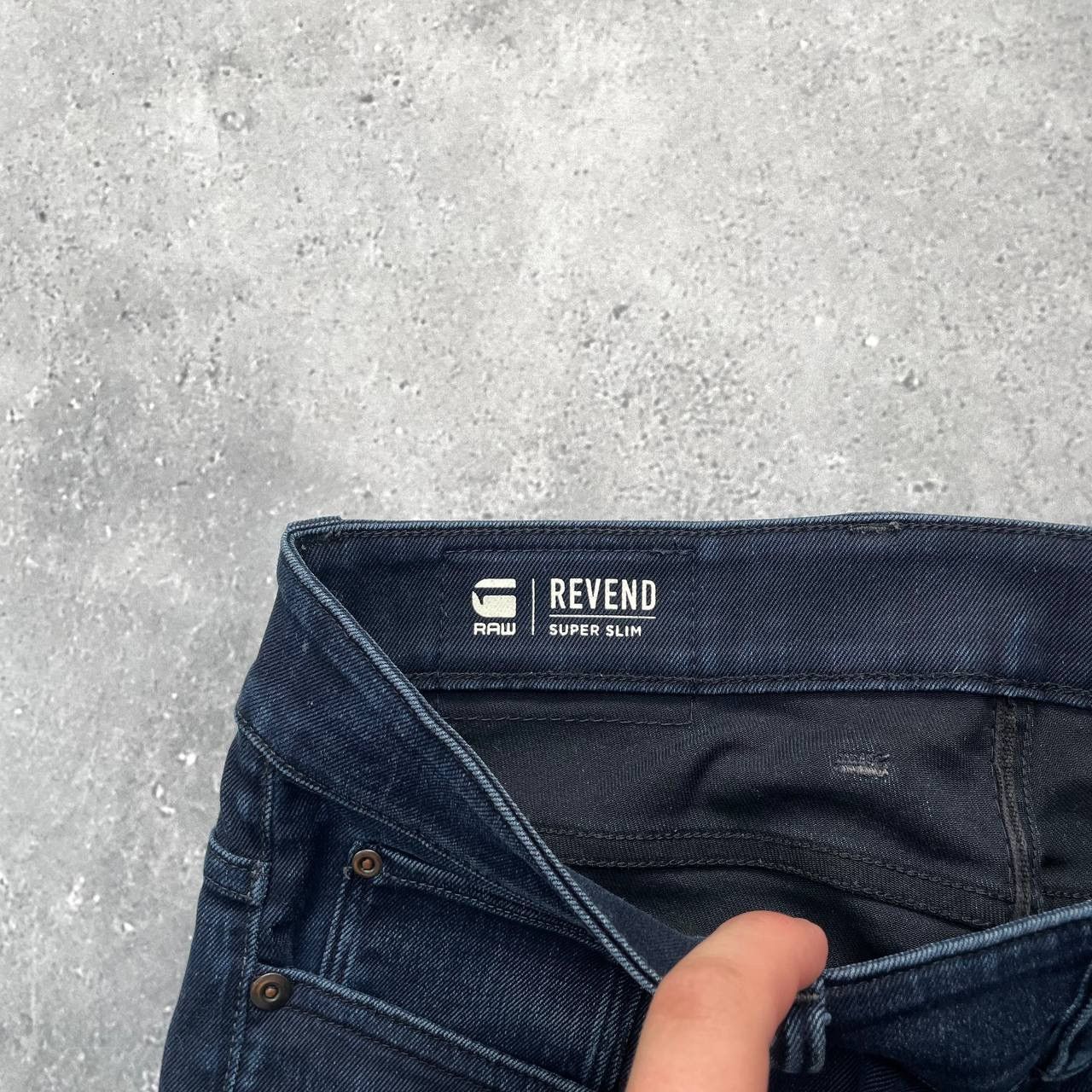 G-Star G-Star Raw Revend Super Slim Stretch Jeans Blue Dark Aged Size US 32 / EU 48 - 7 Thumbnail