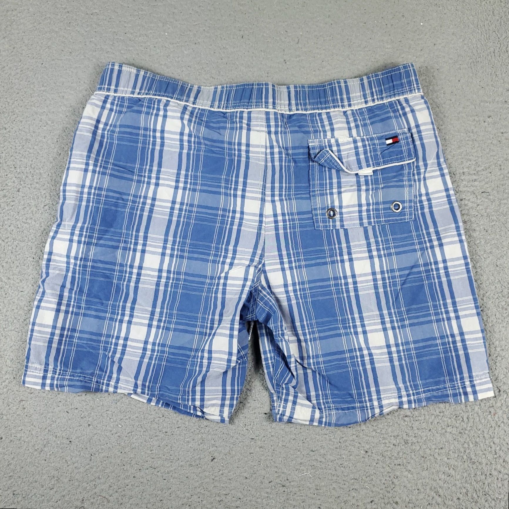 Tommy Hilfiger Tommy Hilfiger Shorts Mens Medium Blue Plaid Beach Swim Trunks Board Shorts Size US 31 - 6 Thumbnail