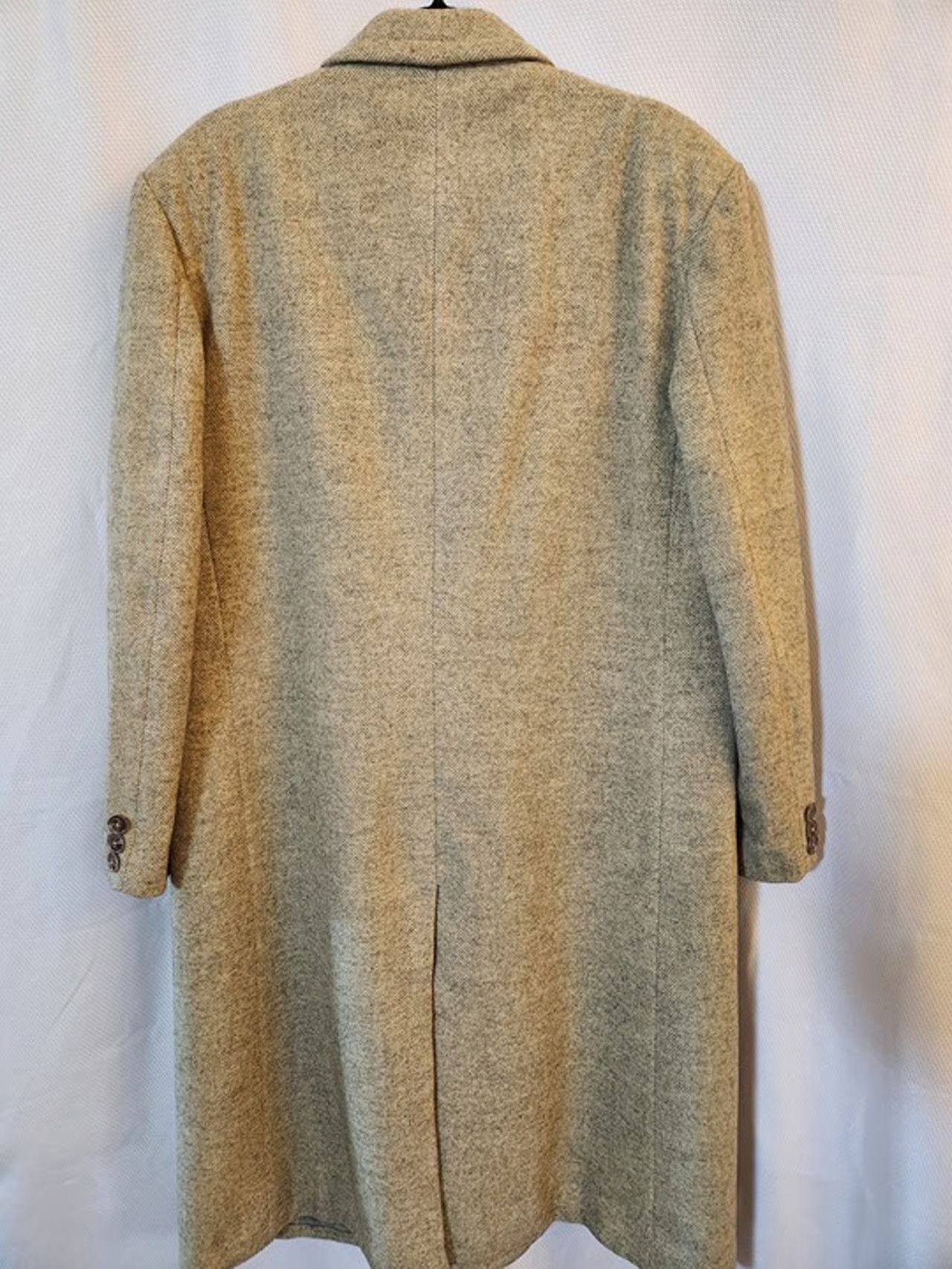 Other Vintage 70's Custom Made 100% Wool Herringbone Overcoat Size US M / EU 48-50 / 2 - 2 Thumbnail
