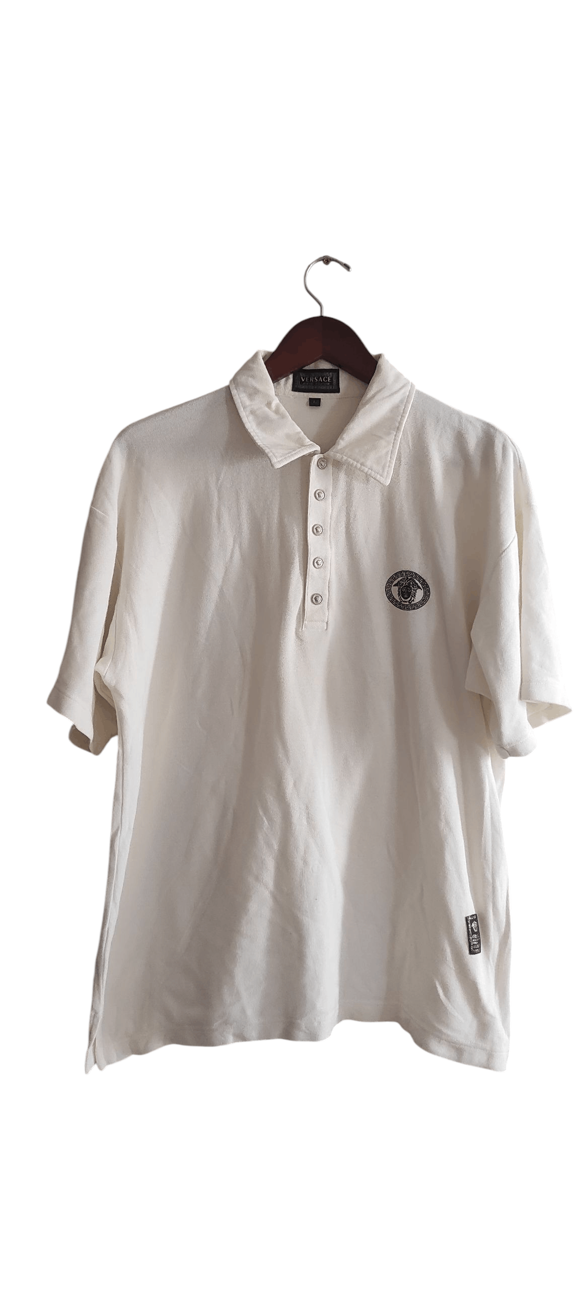 Versace VTG 90s Versace Jeans Couture Pique Polo T-shirt Y2K Size US L / EU 52-54 / 3 - 1 Thumbnail