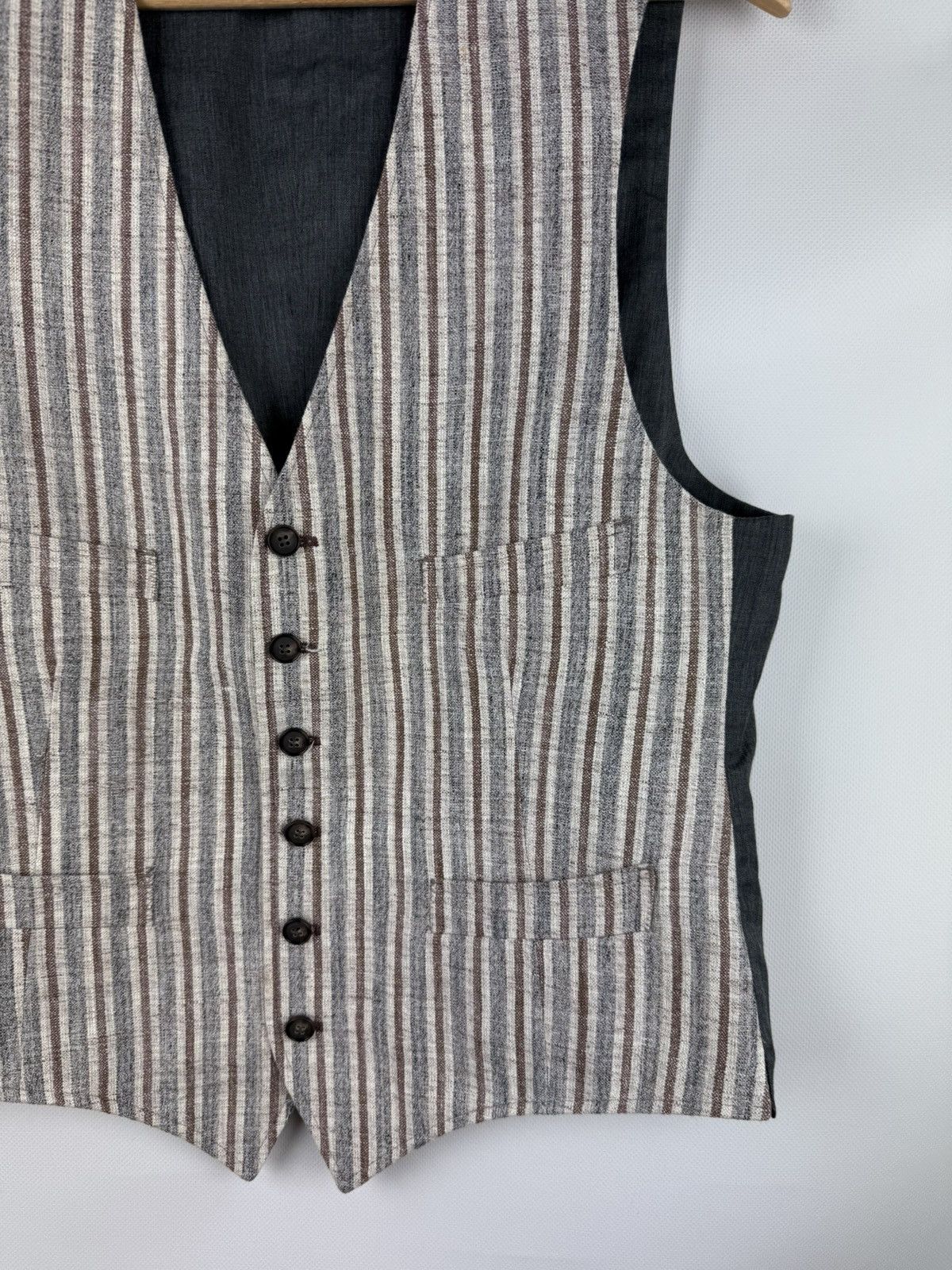 Suitsupply Suitsupply Amsterdam Silk Linen Sleeveless Vest Waistcoat Size 40R - 6 Thumbnail