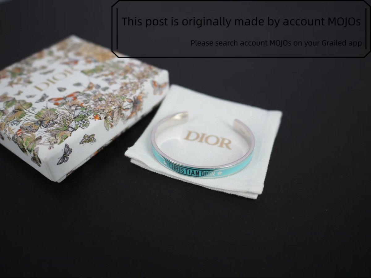 Dior Dior Metal Enamel Code Bangle Bracelet mojos102759 Size ONE SIZE - 1 Thumbnail