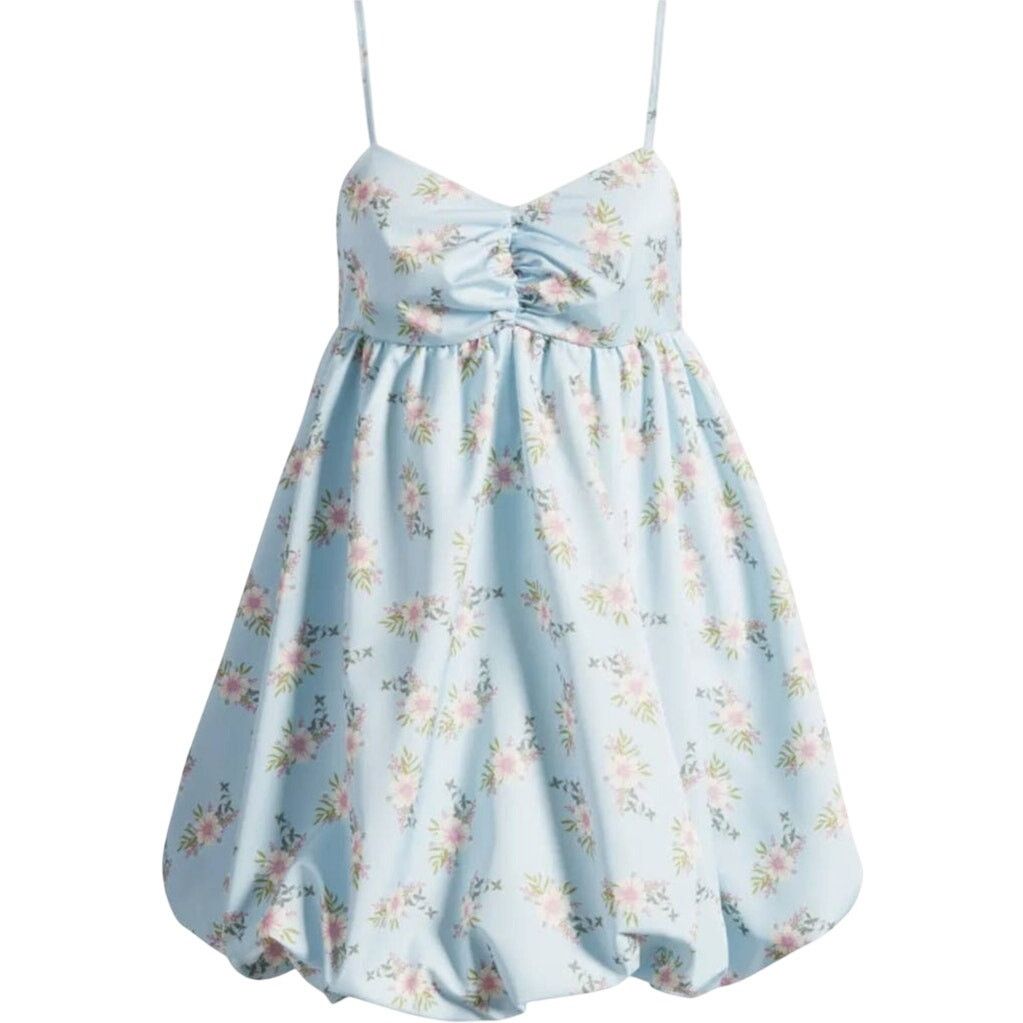 Free People New Free People In A Bubble Floral Mini Dress $128 Sz S Blue Size S / US 4 / IT 40 - 4 Thumbnail