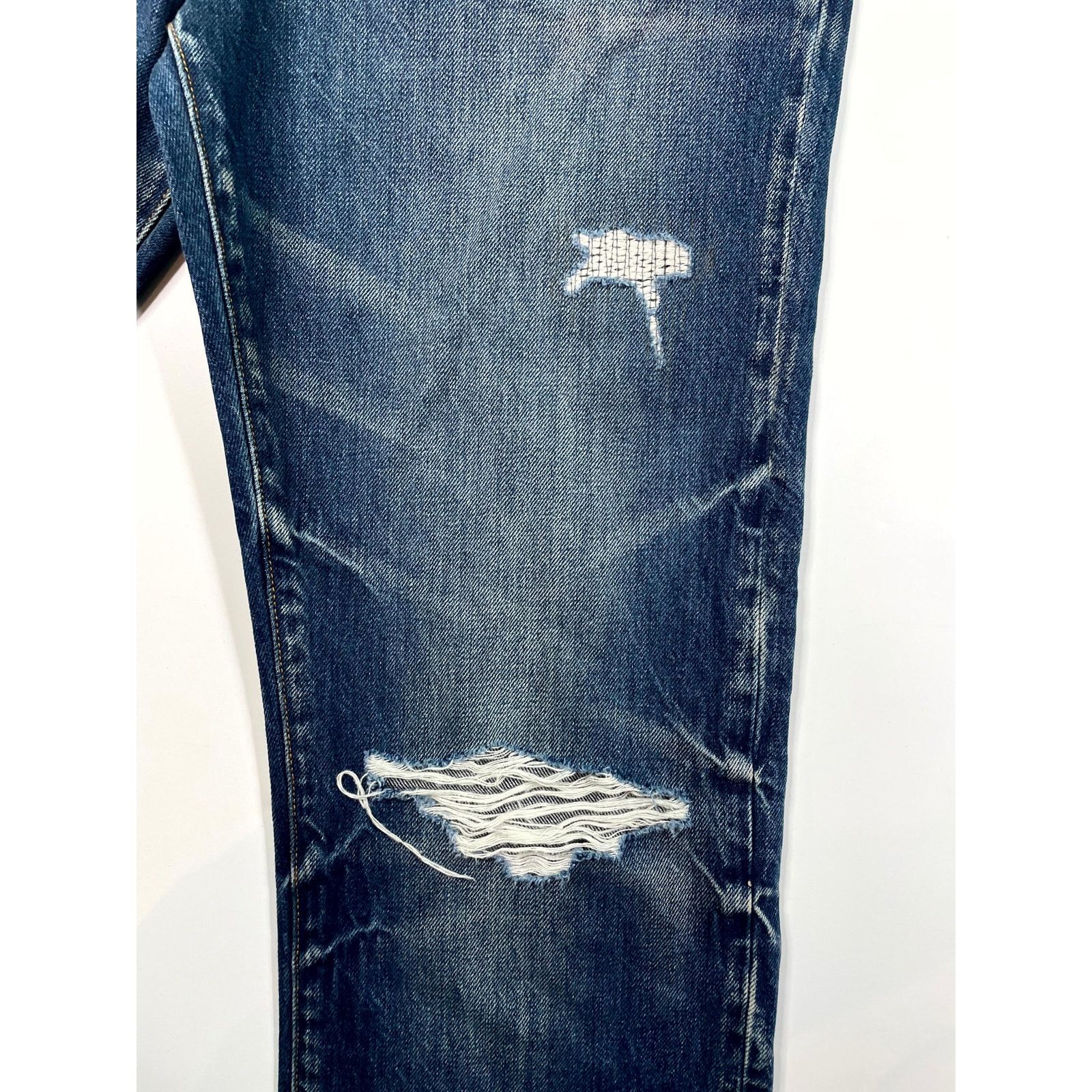 Amiri Amiri Wide Leg Thrasher Darkwash Jeans Size US 29 - 4 Thumbnail