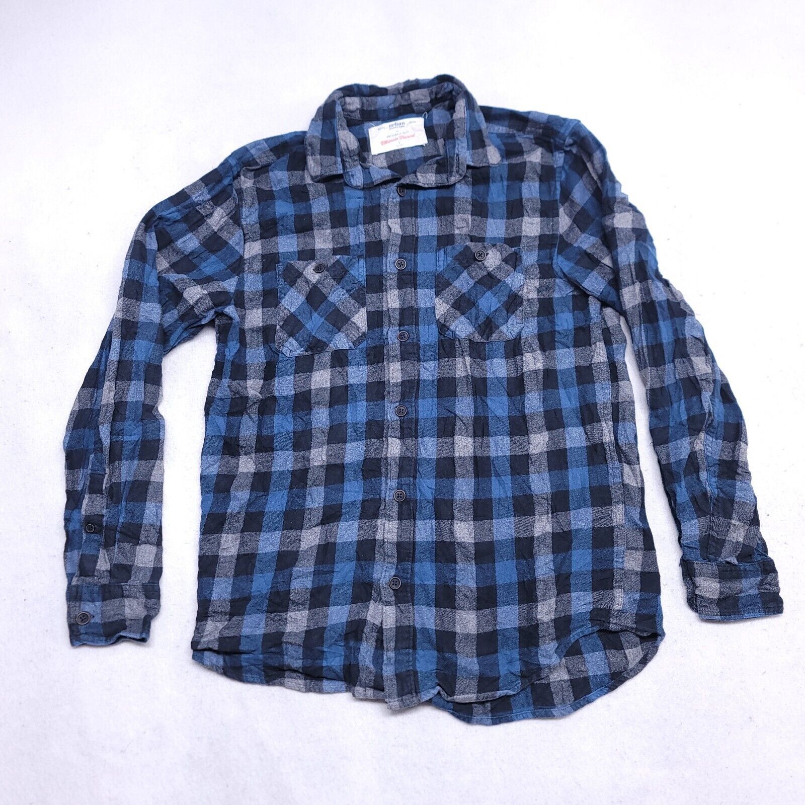 Urban Pipeline Urban Pipeline Gingham Flannel Shirt Mens Size Small S Blue Size US S / EU 44-46 / 1 - 2 Thumbnail
