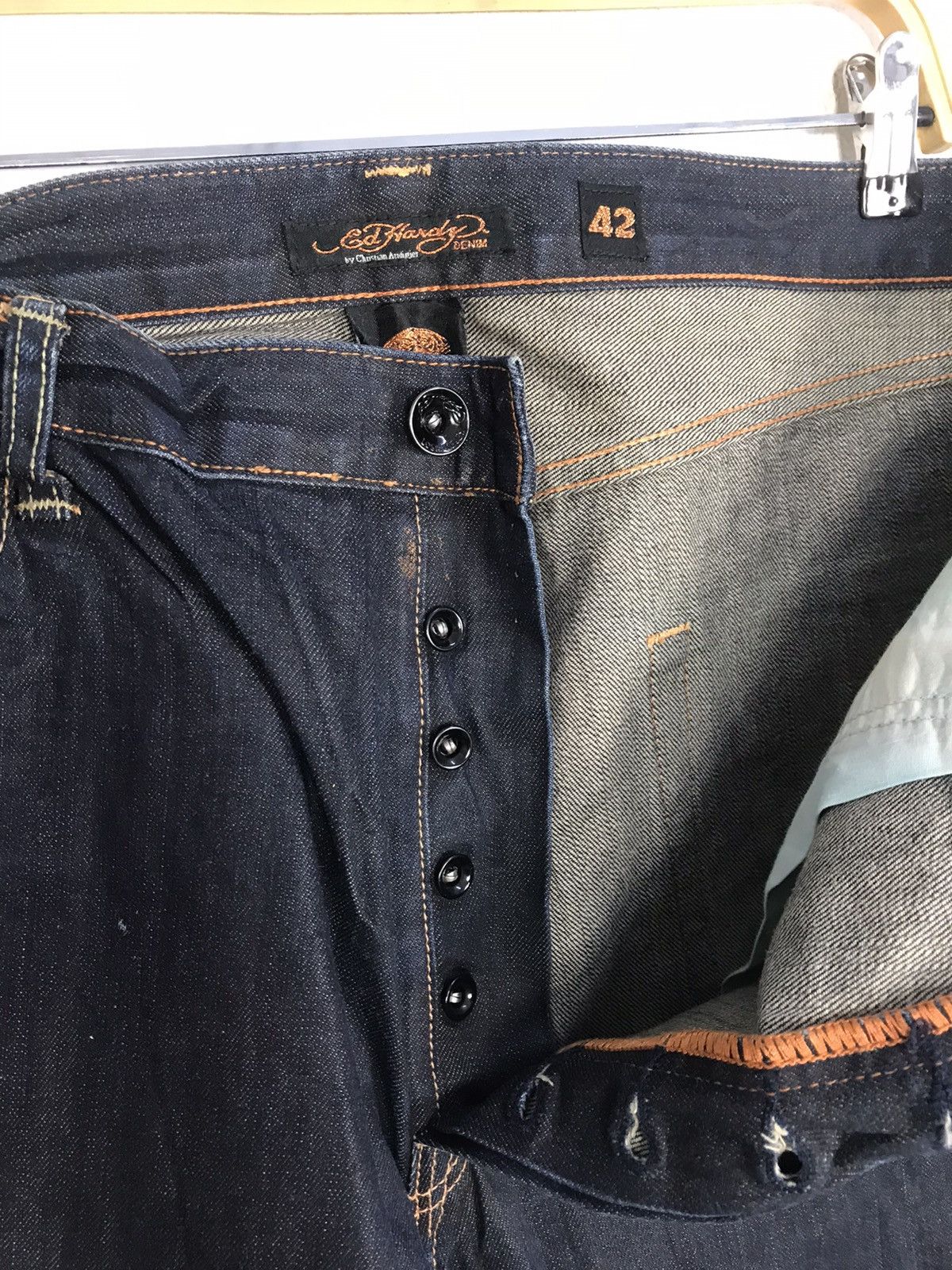 Christian Audigier Ed Hardy Denim by Christian Audigier Baggy Straight Cut Size US 41 - 6 Thumbnail