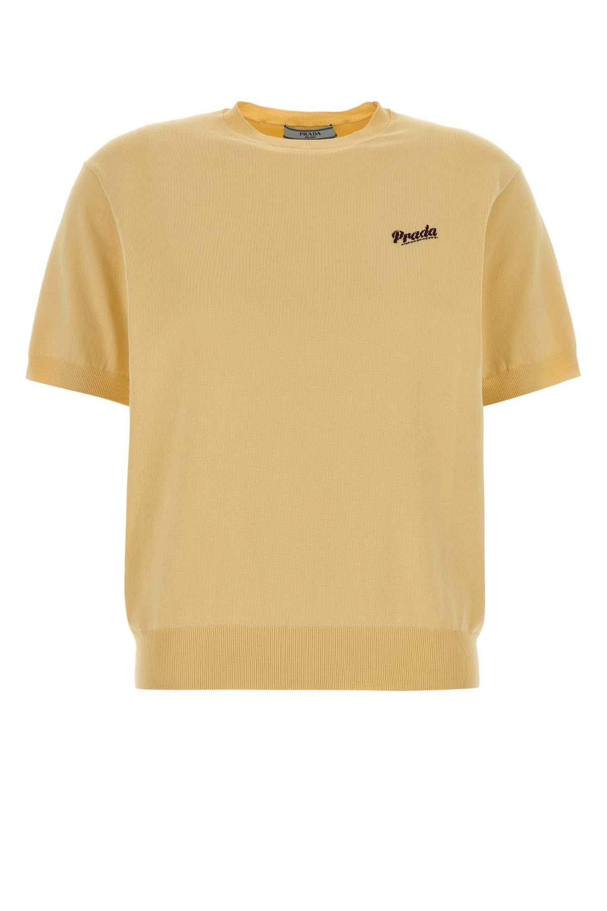 Prada Yellow Knit T-Shirt Size M / US 6-8 / IT 42-44 - 1 Thumbnail