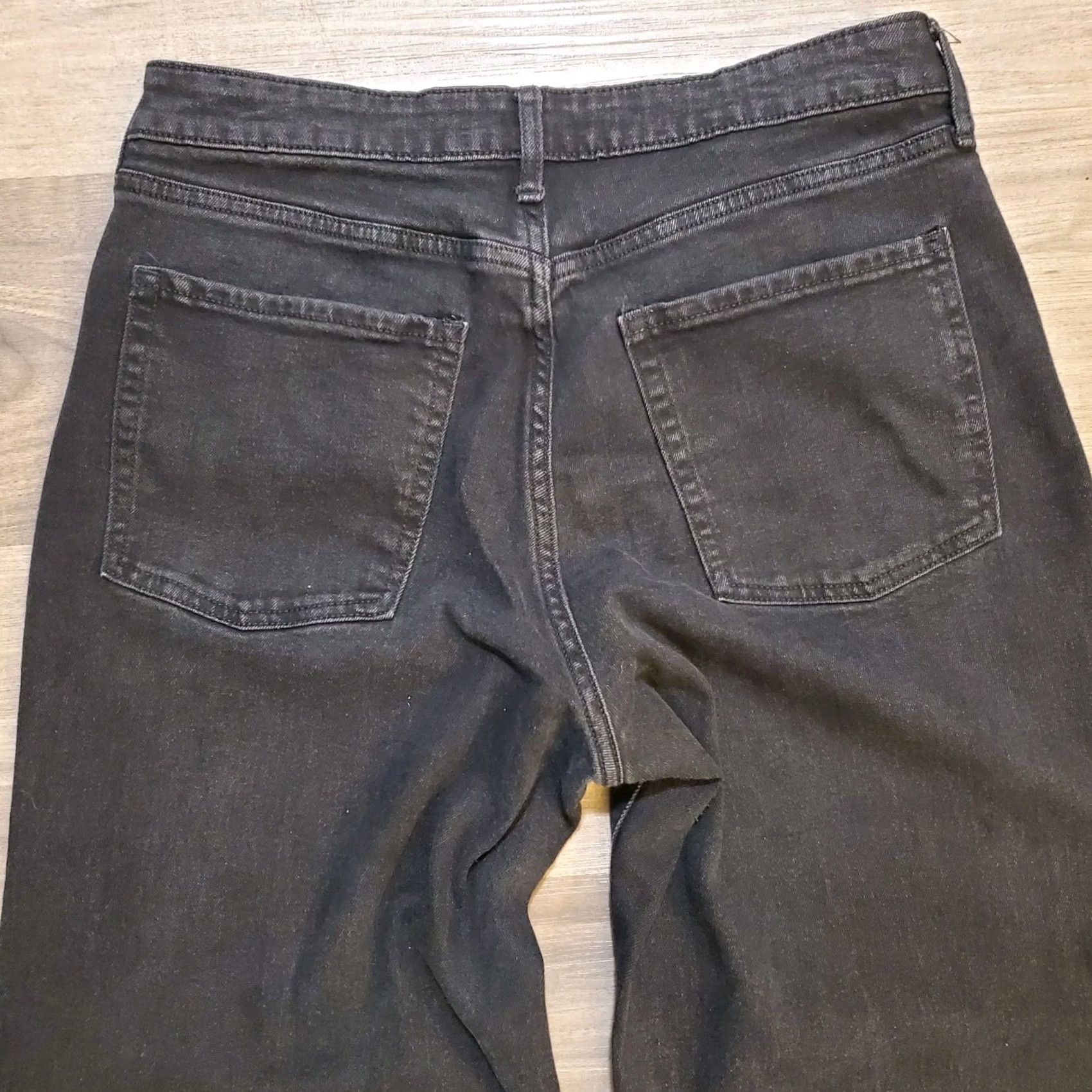 Old Navy Old Navy Womens Black High Rise Wow Wide Leg Jeans Size 12 Cotton Blend Grunge 90s Size 34" / US 12 / IT 48 - 6 Thumbnail