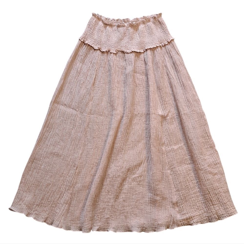 Zimmermann Zimmermann Bayou Elegant Shirred Crinckled Cotton Blend Crea Size 28" / US 6 / IT 42 - 2 Thumbnail