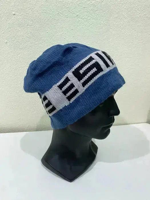 Vintage Sims Spellout Beanie Hat Size ONE SIZE - 2 Thumbnail