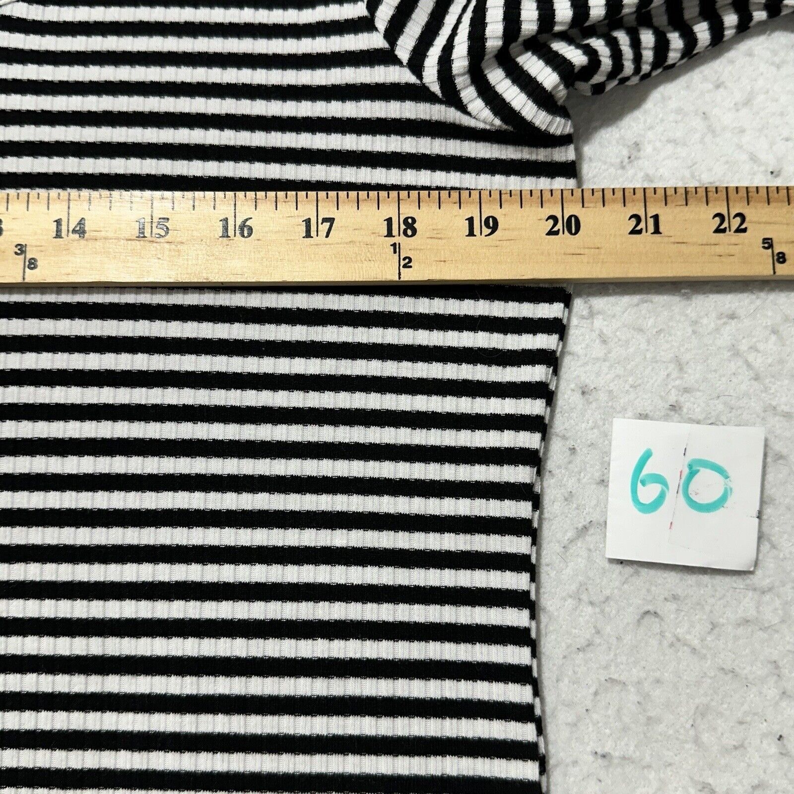 Other a.n.a. XL Square Neck Stretch T Shirt Top Black White Stripe Size XL / US 12-14 / IT 48-50 - 8 Thumbnail