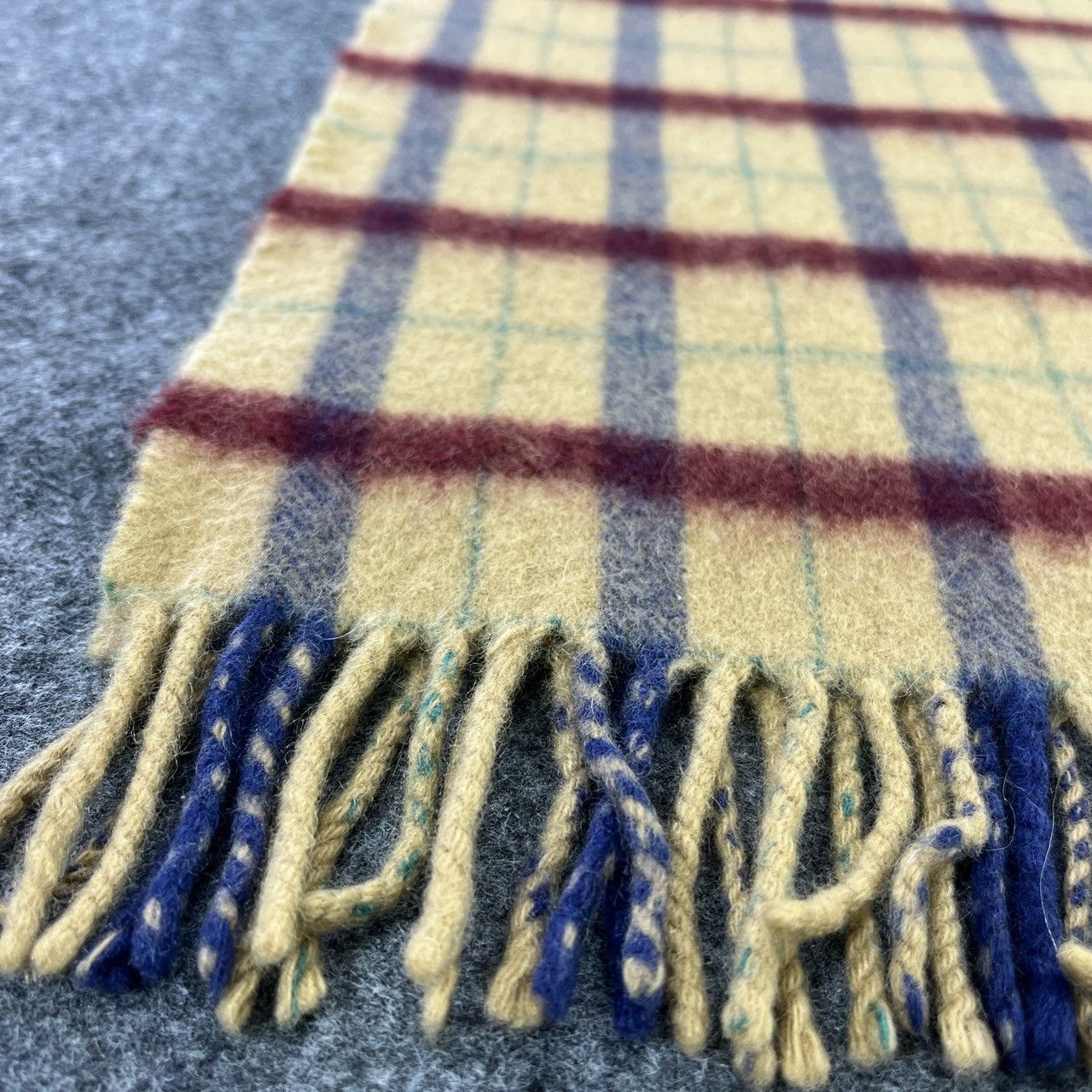 Alfred Dunhill × Vintage Dunhill Cashmere Scarf / Muffler / Neckwear T724 Size ONE SIZE - 6 Thumbnail