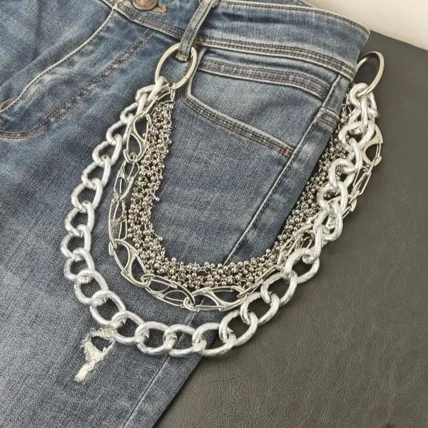 VIBE Heavy-Duty Cuban Link Hip-Hop Pants Chain Size ONE SIZE - 4 Thumbnail