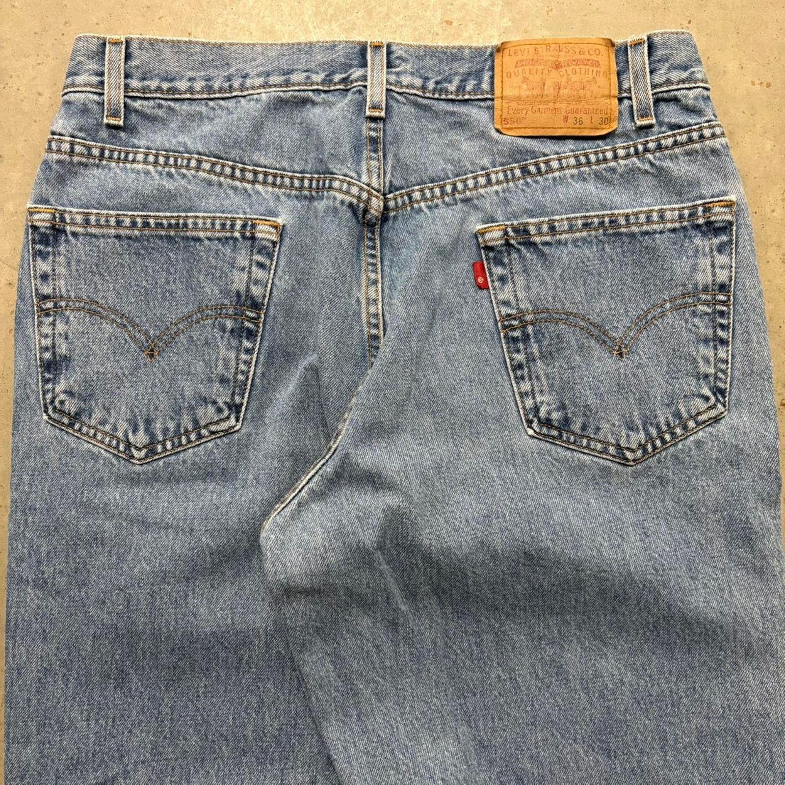 Japanese Brand × Levi's × Vintage Crazy Vintage Y2K Levi's 550 Relaxed Baggy Loose Denim Jeans Size US 36 / EU 52 - 5 Thumbnail