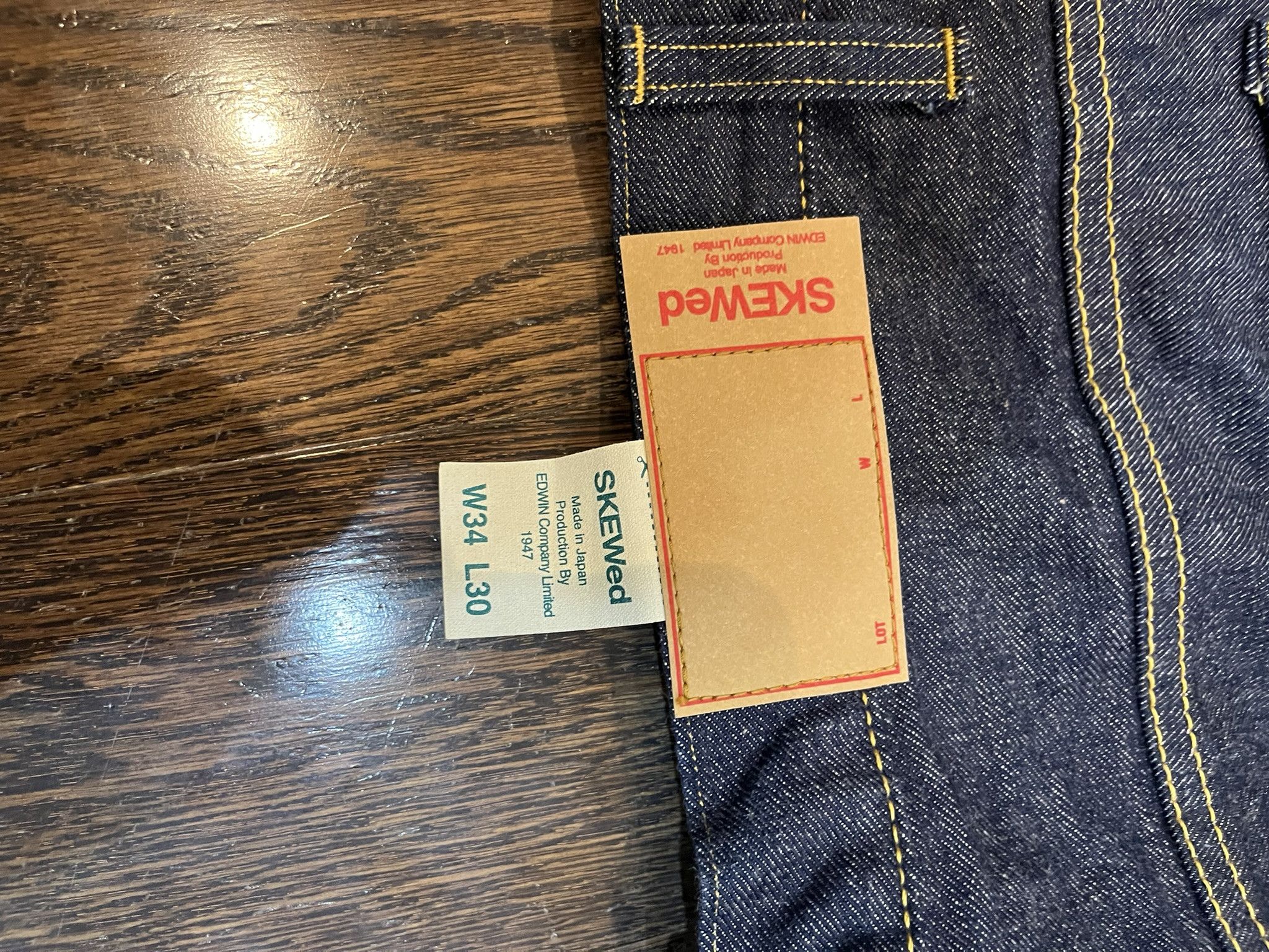 Edwin SKEWed Jeans Japanese denim W34 L30 Size US 34 / EU 50 - 3 Thumbnail