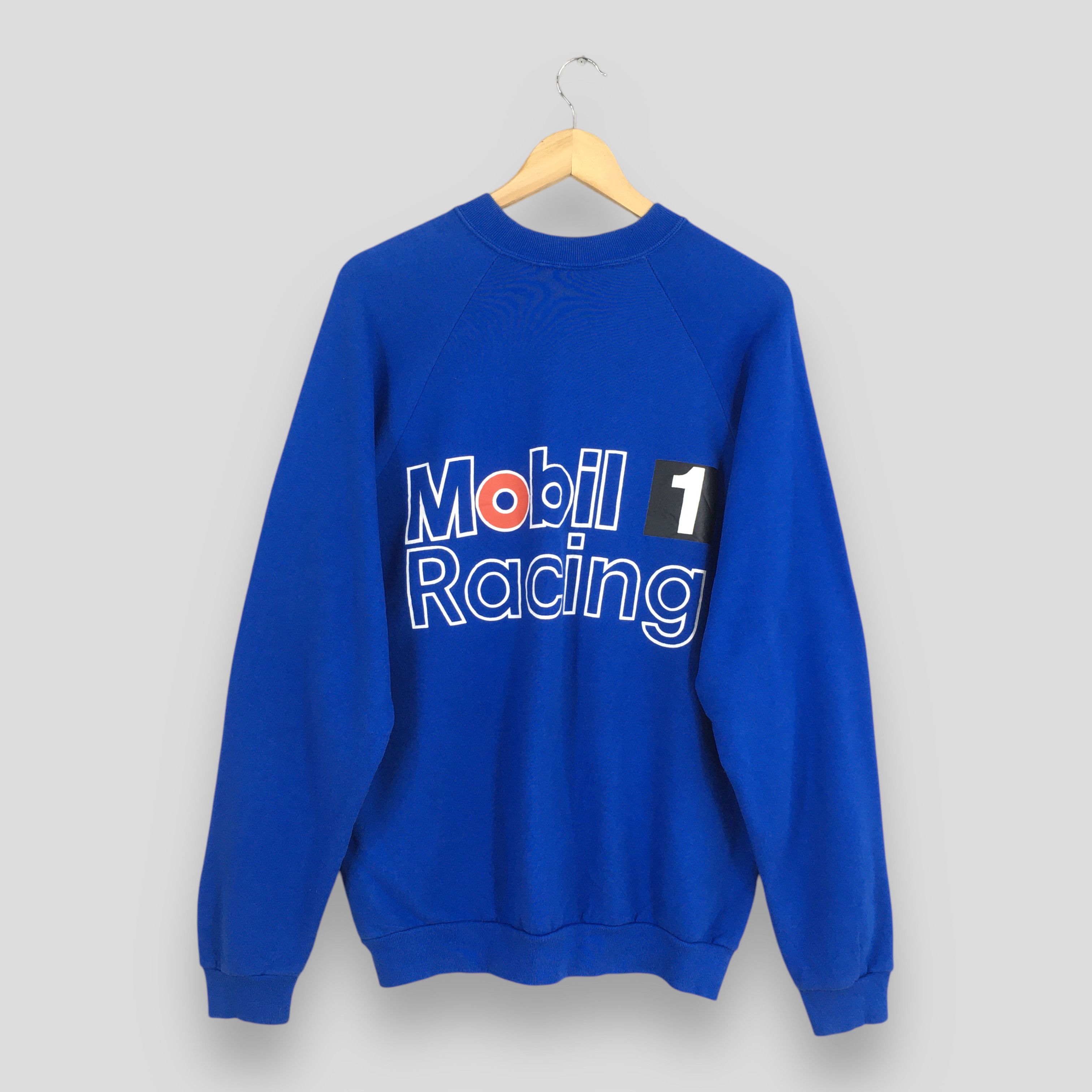 Formula 1 Vintage 90s Mobil 1 Racing Team Blue Sweatshirt Large Size US L / EU 52-54 / 3 - 6 Thumbnail
