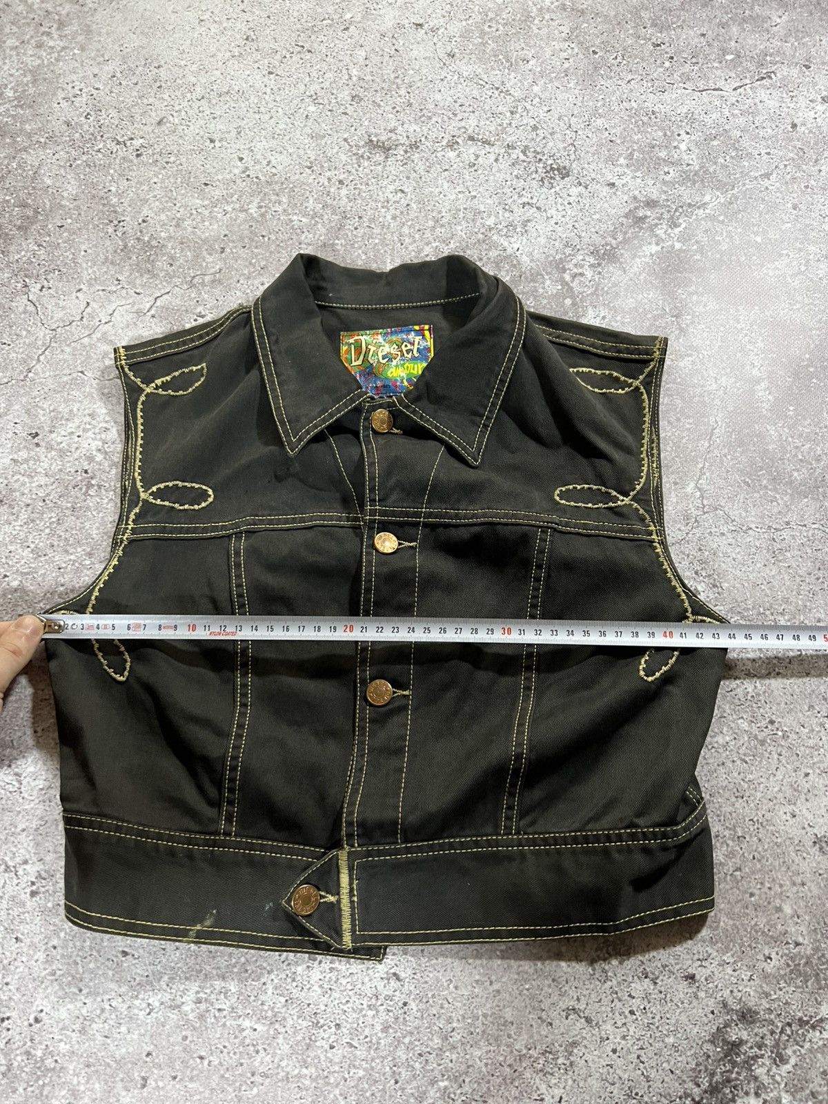 Diesel Y2K Diesel Boho Western Vest Brown Jacket 00s 2000s vintage Size S / US 4 / IT 40 - 7 Thumbnail